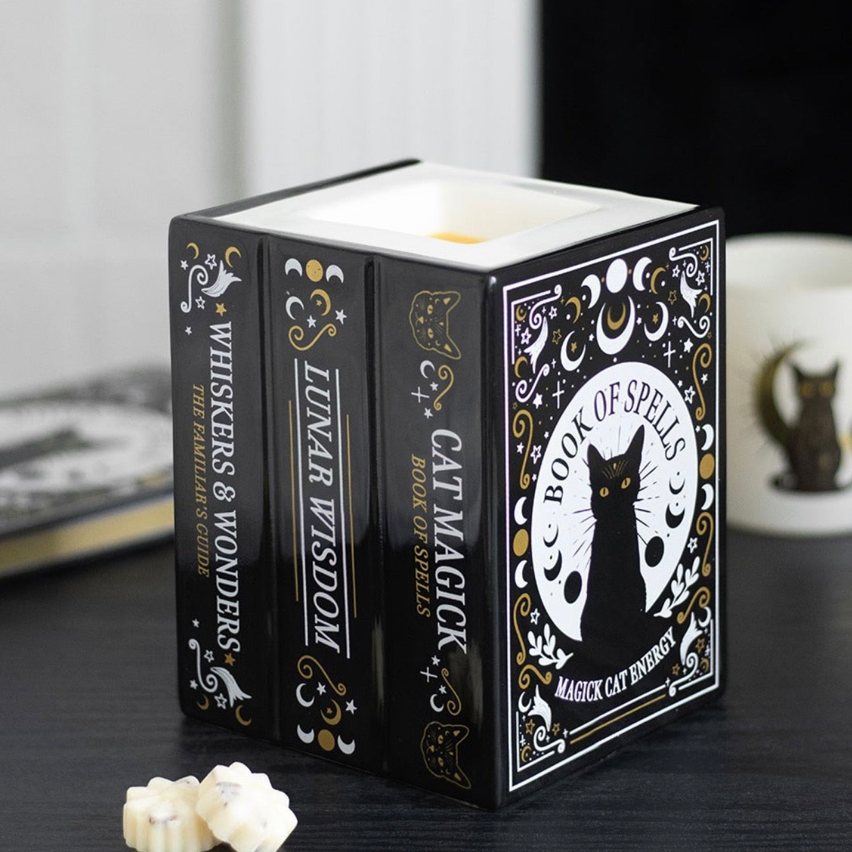 Black Cat Book Of Spells Wax Warmer & Oil Burner