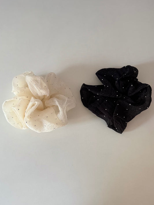 Diamanté Mesh Scrunchie