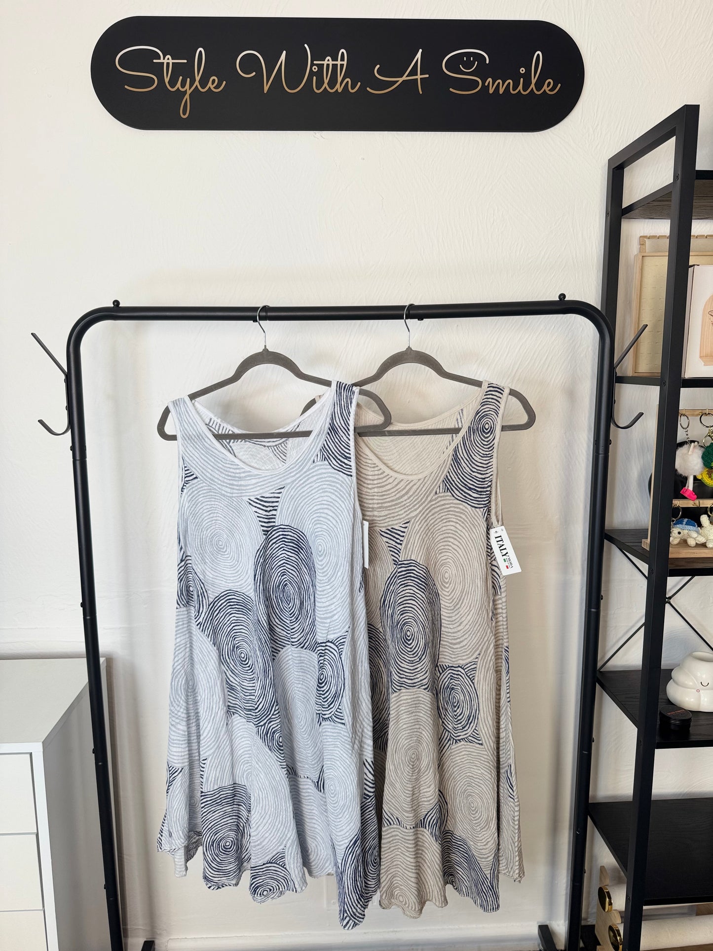 Julie - Spiral Design Cotton Dress