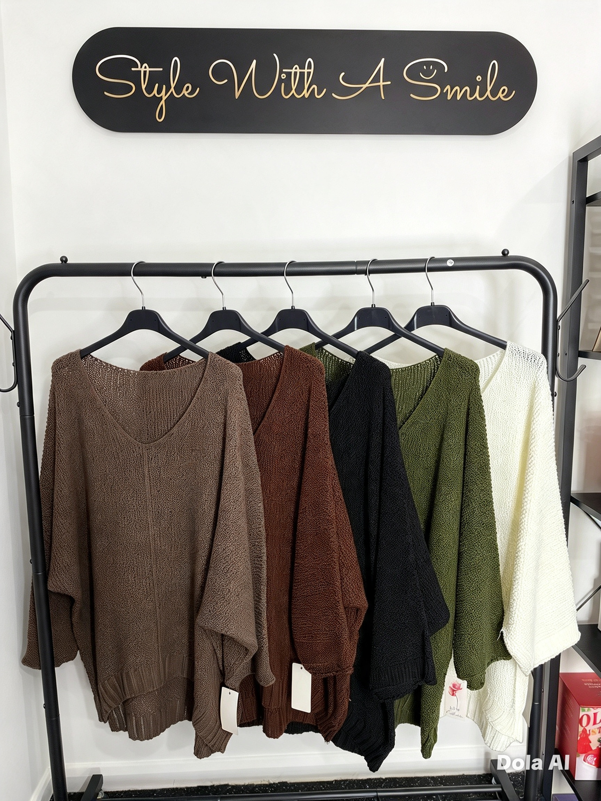 Anya - Waffle Knit Dipped Hem Jumper