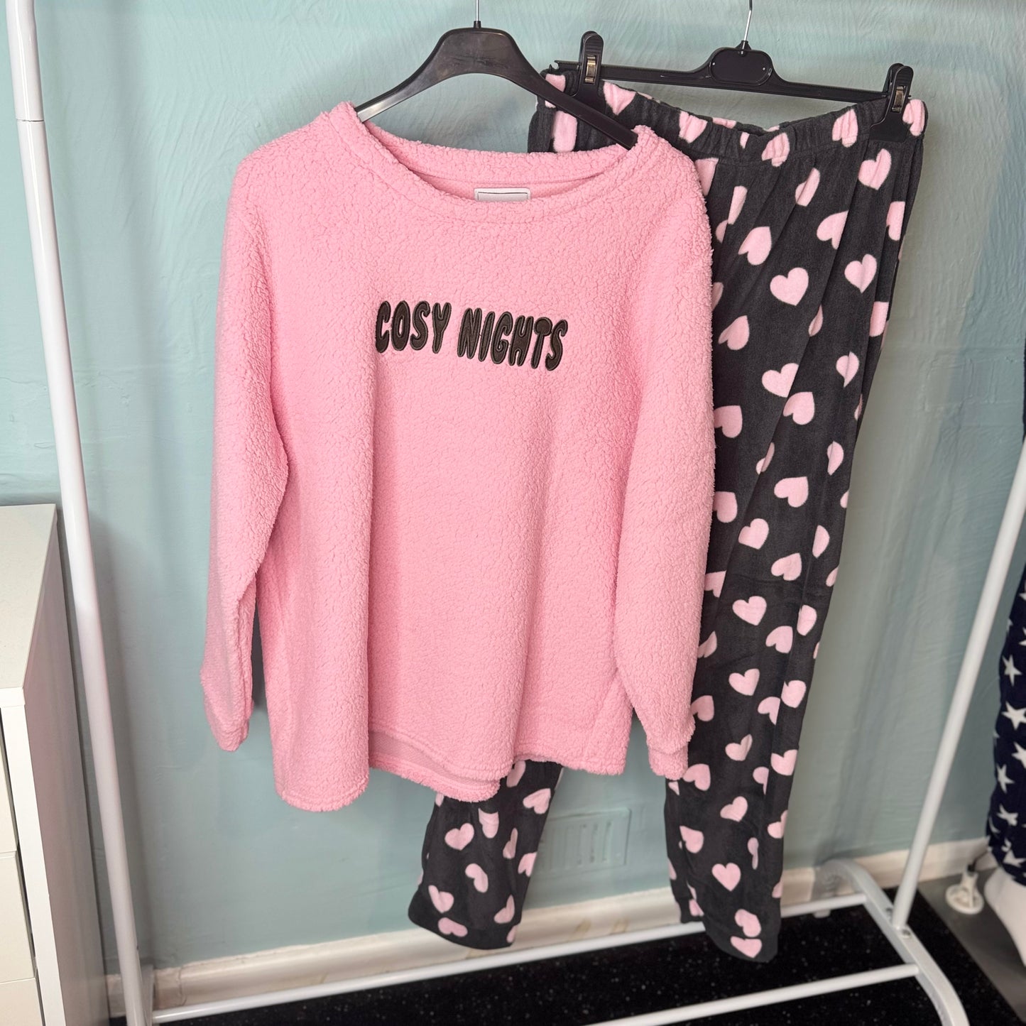 Sherpa Fleece Super Soft Cosy Pyjamas -  Womenswear Pajamas Long Sleeve.