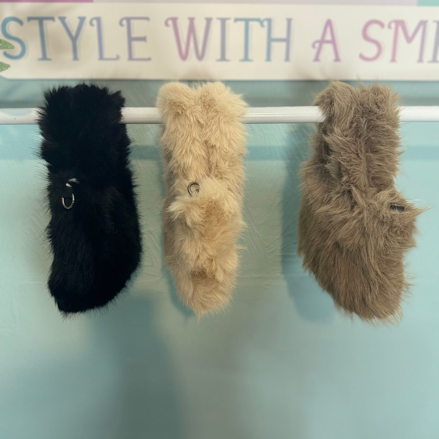 Alicia - Faux fur Mini Bag with cross body strap.