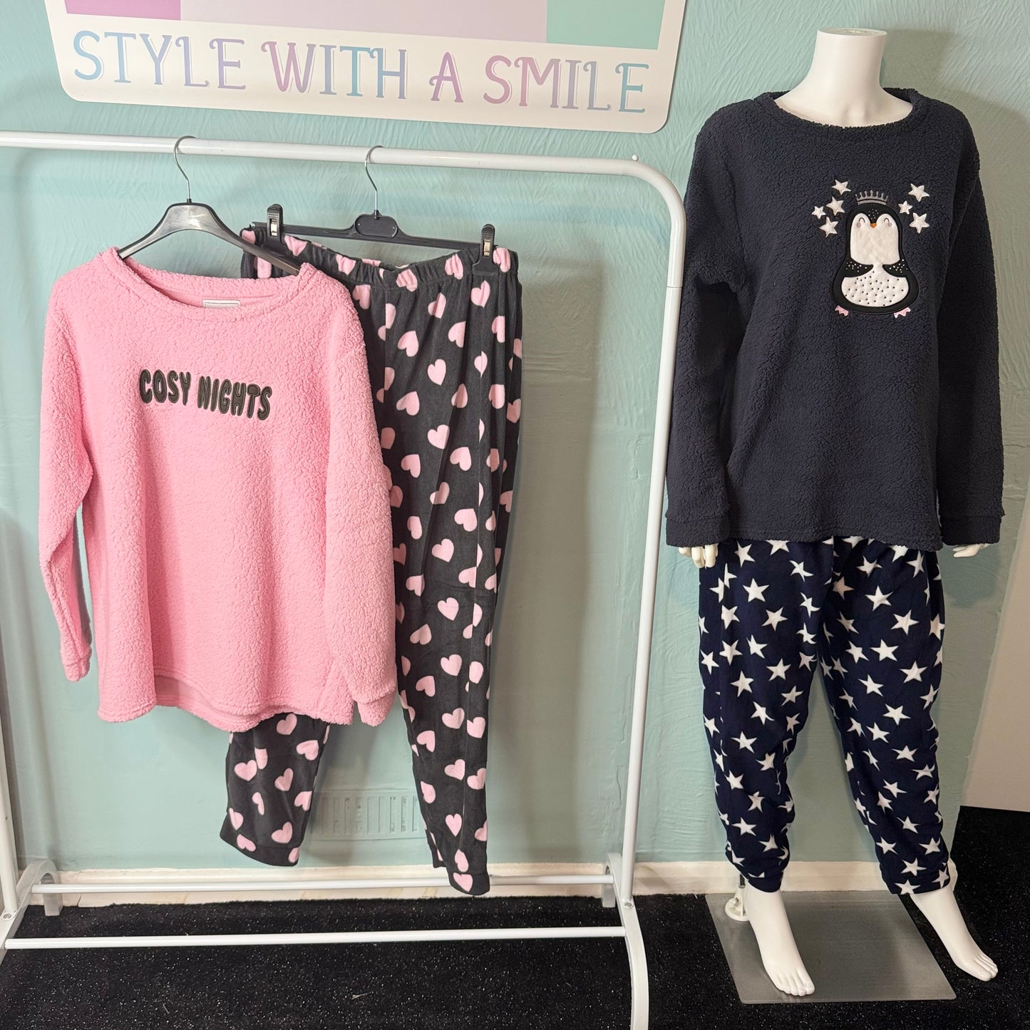 Sherpa Fleece Super Soft Cosy Pyjamas -  Womenswear Pajamas Long Sleeve.