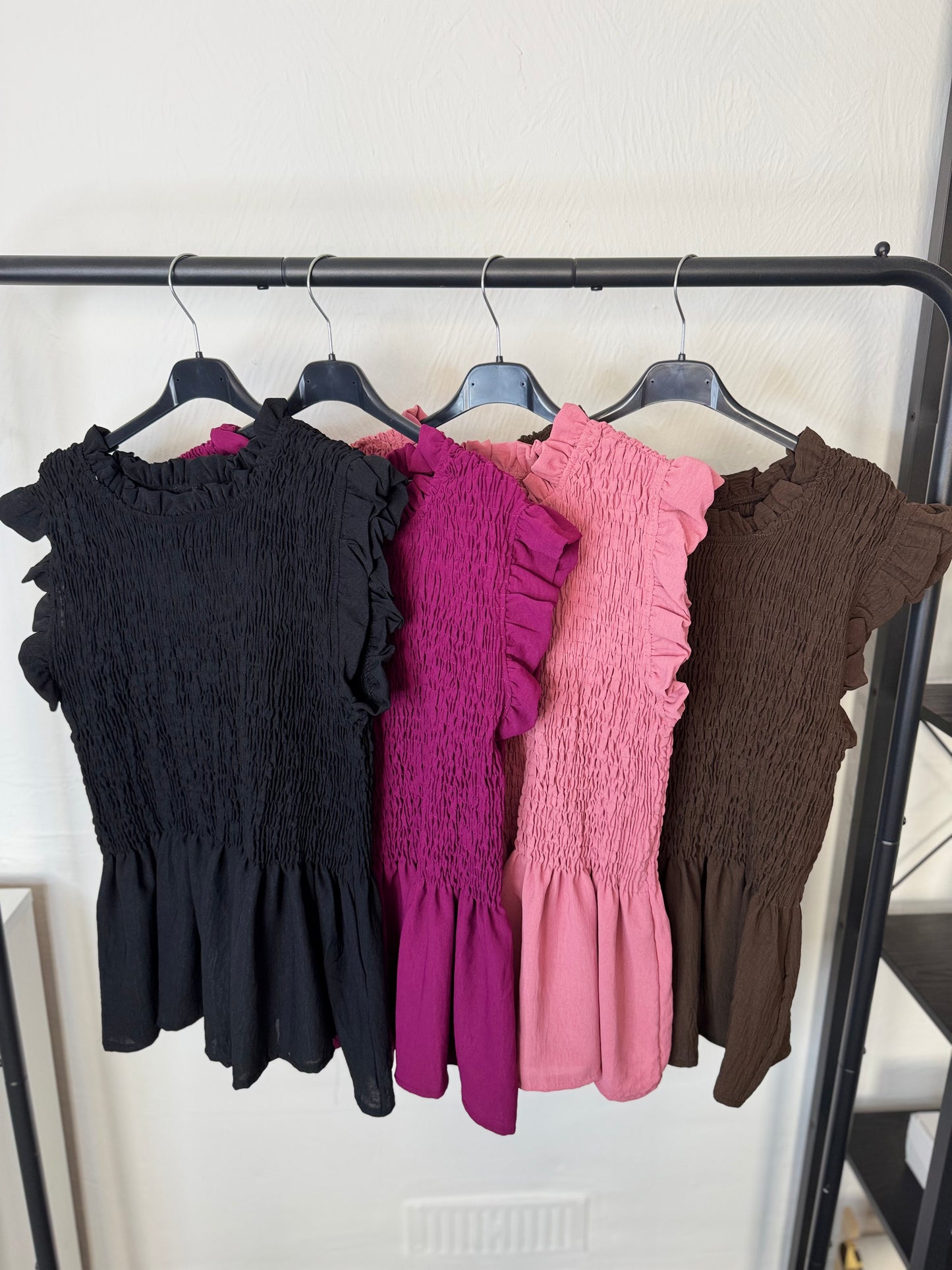Sophia / Ruffle Detailing Peplum Frill Top