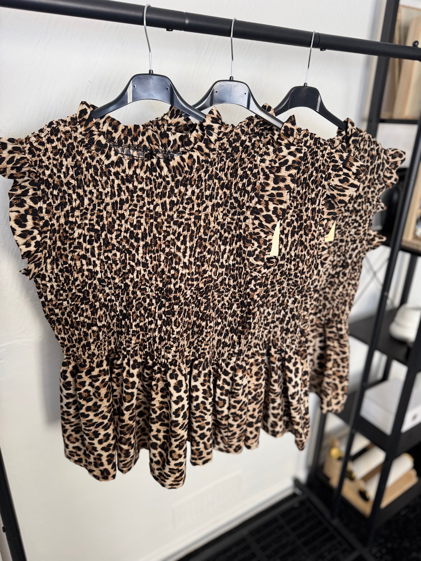 PRE ORDER Mimi - Leopard Print Peplum Top