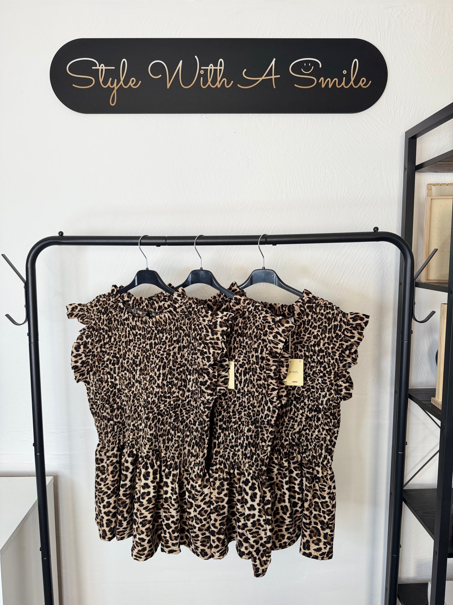 PRE ORDER Mimi - Leopard Print Peplum Top