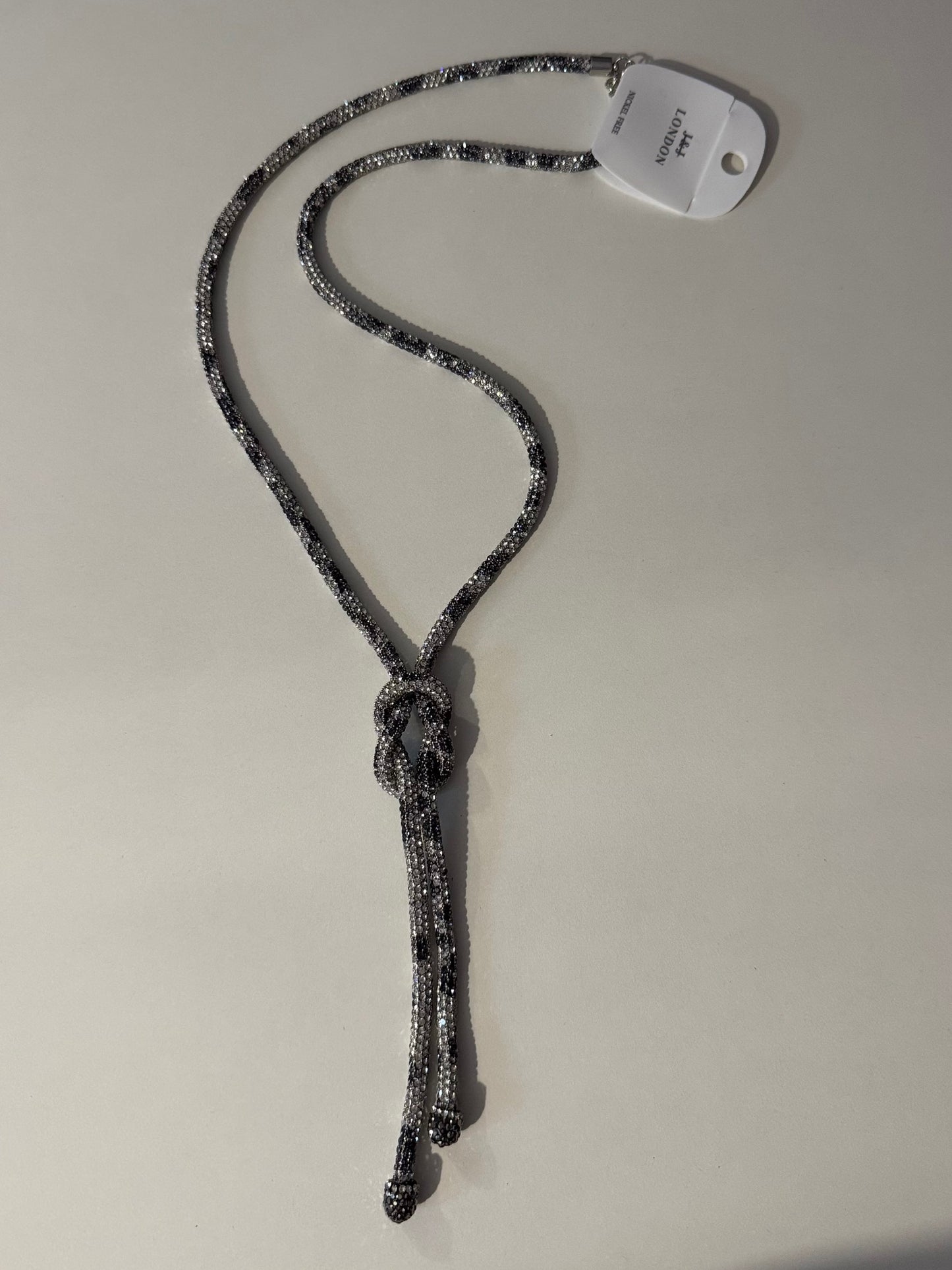 🐆 Leopard Print Knot Lariat Necklace