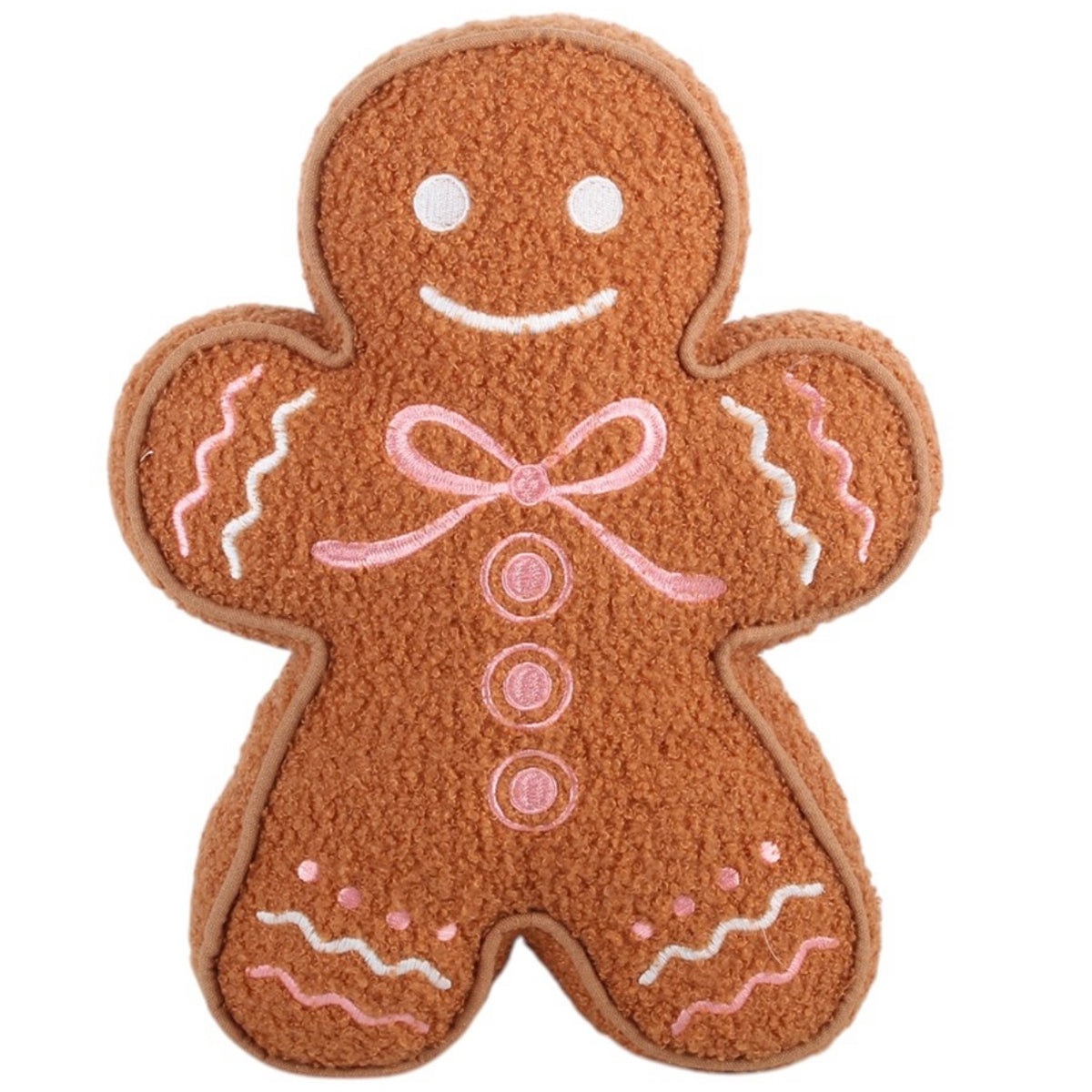 Sugarplum Bakery Gingerbread Man Boucle Cushion