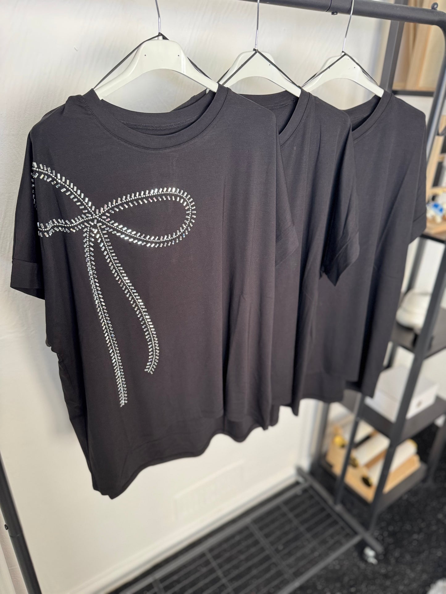 Shay - Diamanté Bow T Shirt