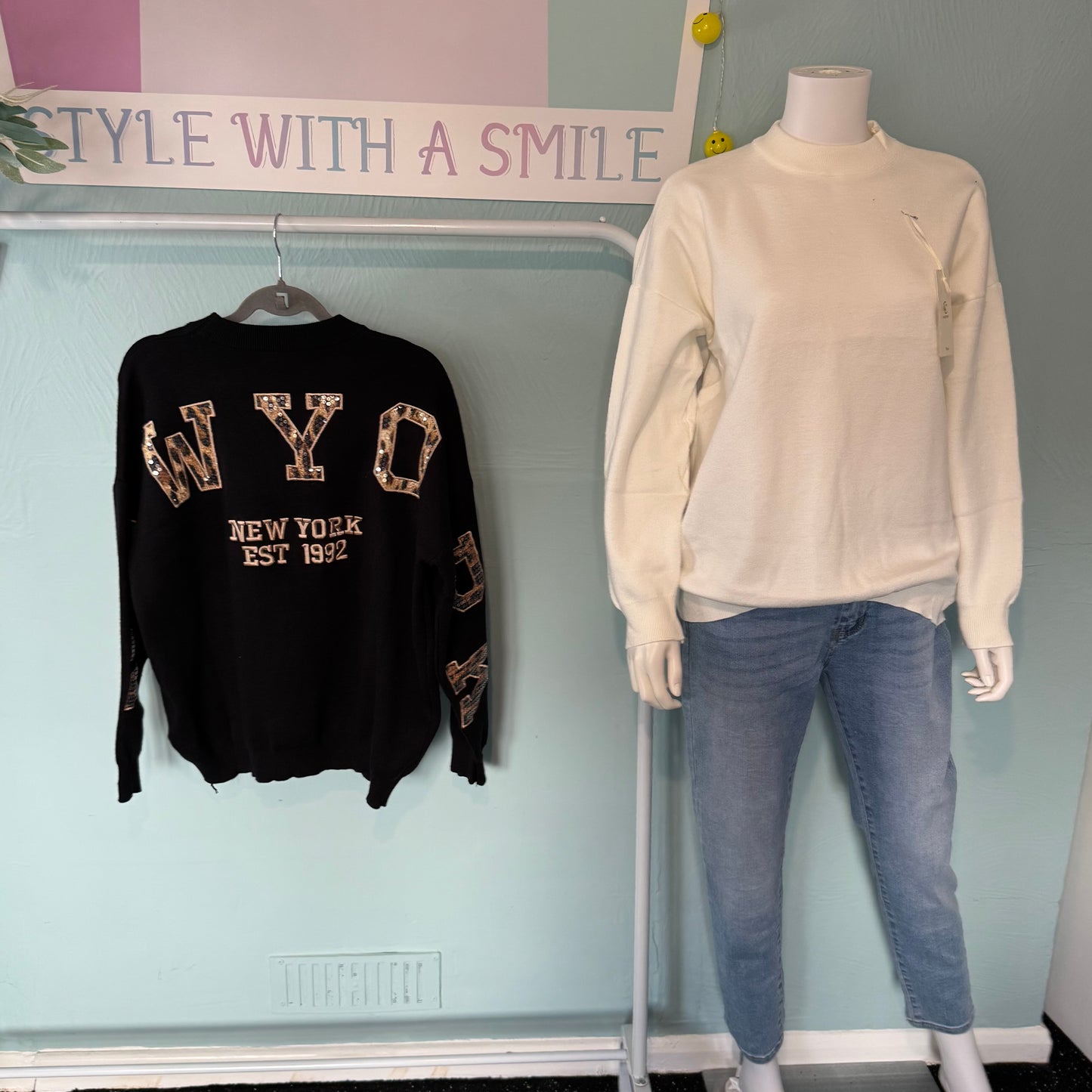 Destiny - Leopard Print New York Jumper.