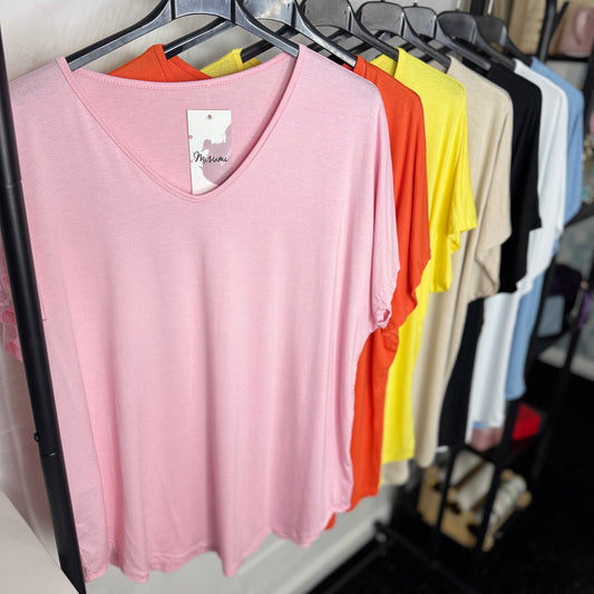 Aurora Everyday Basic Short Sleeve T Shirt in Assorted Colours for Women's Casual Wear - Top, Womenswear