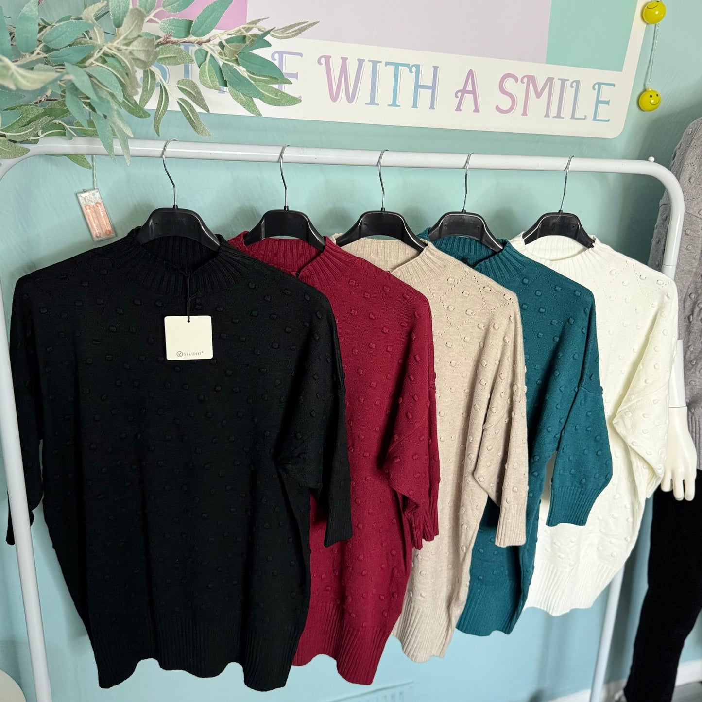 Emily - Bubble 3/4 Length Jumper -  Womenswear.