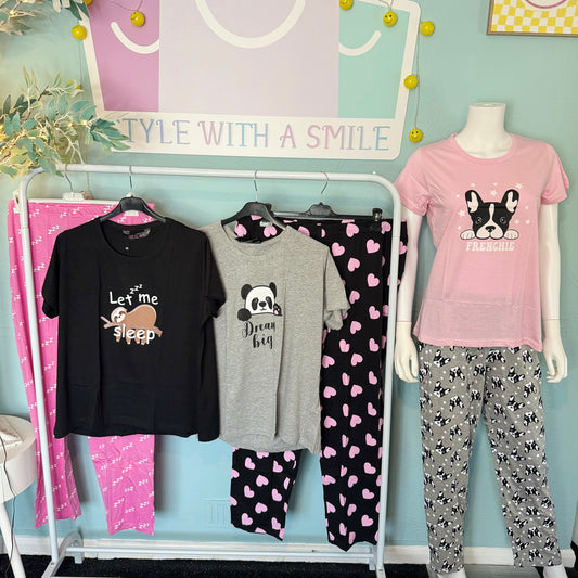 Assorted Designs Pyjamas - Nightwear Womenswear Shortsleeve.