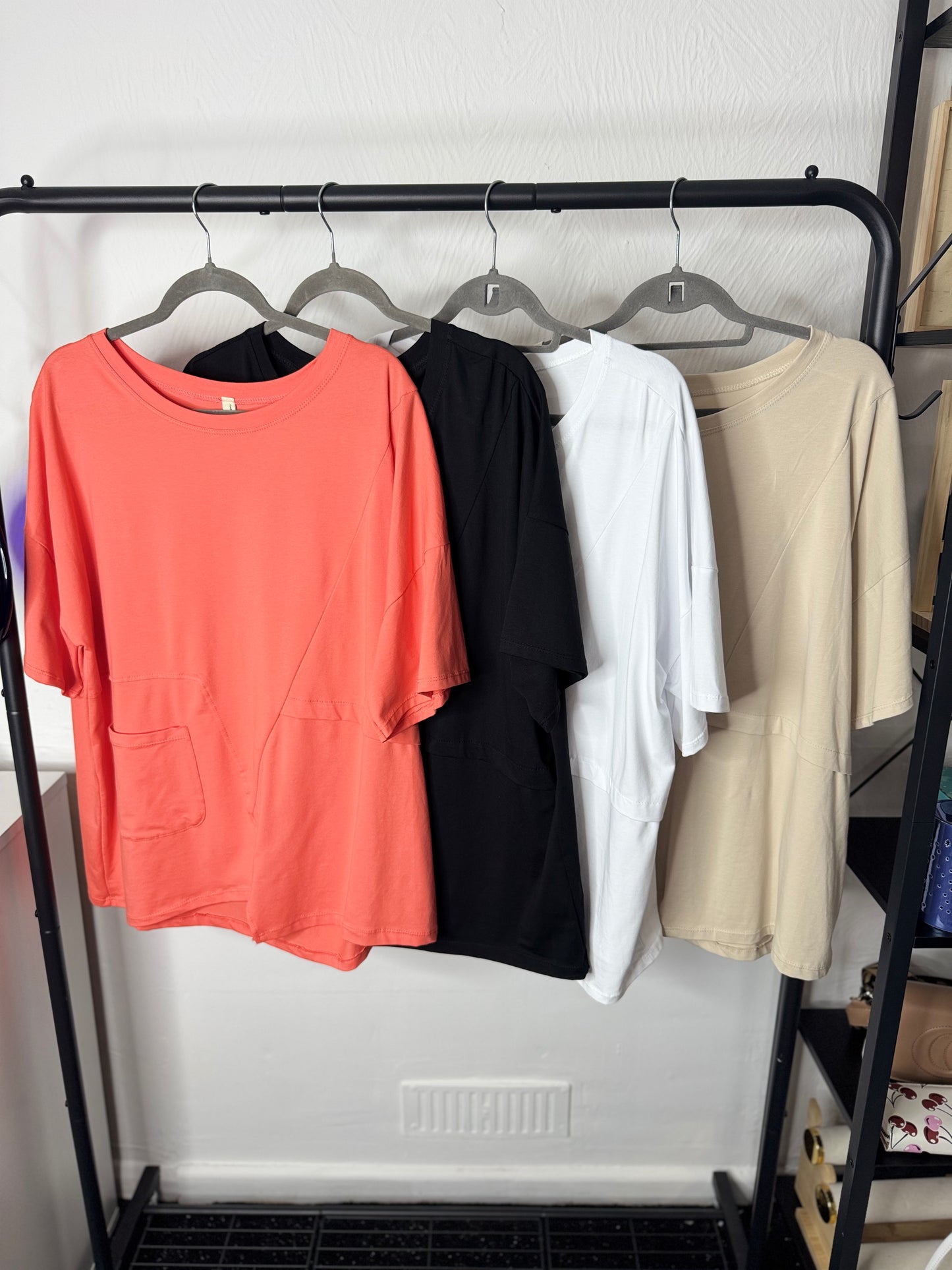 Monica - Pocket Detail T shirt