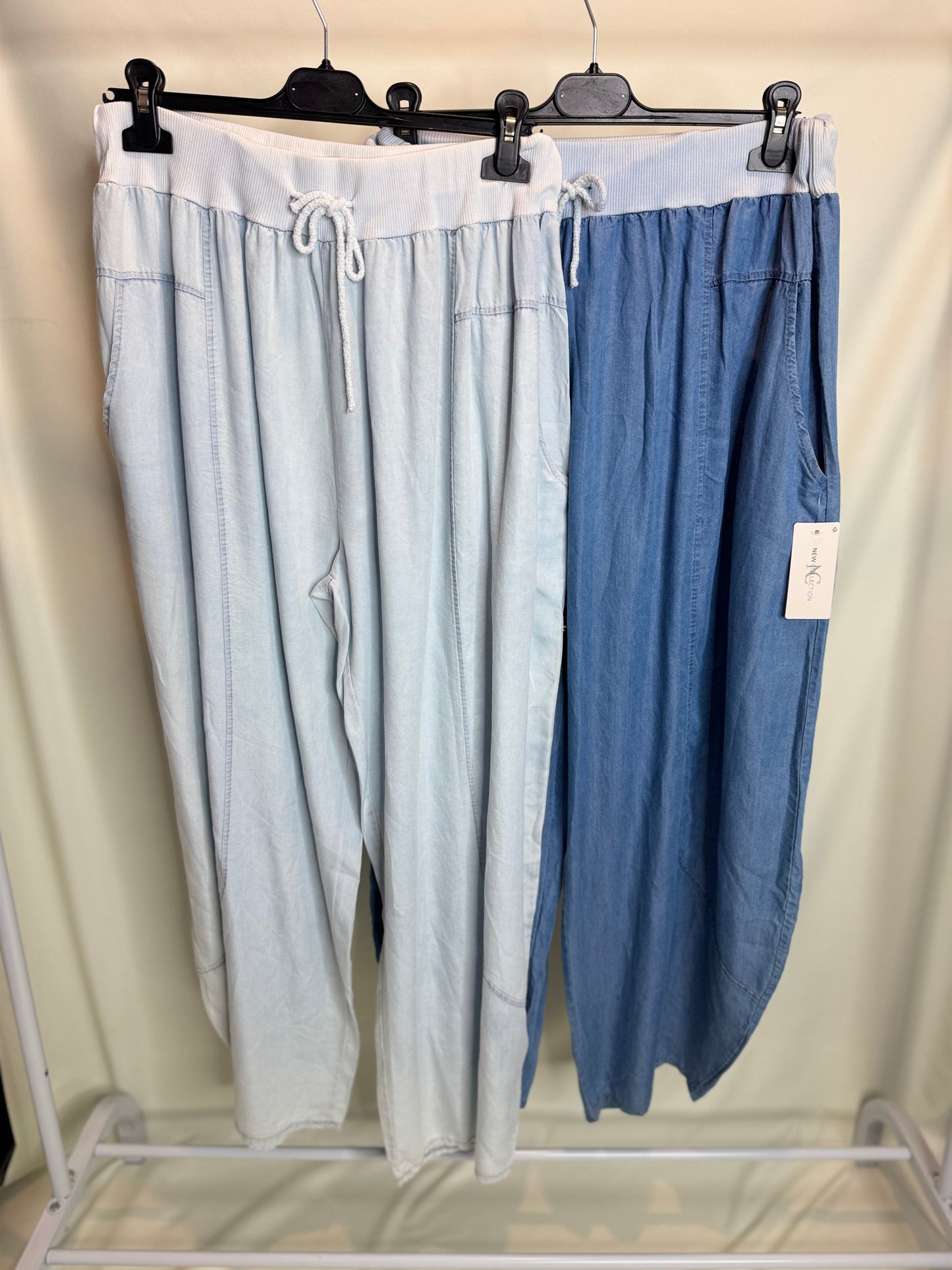 Sierra - Denim Look Harlem/Barrel Leg Trousers