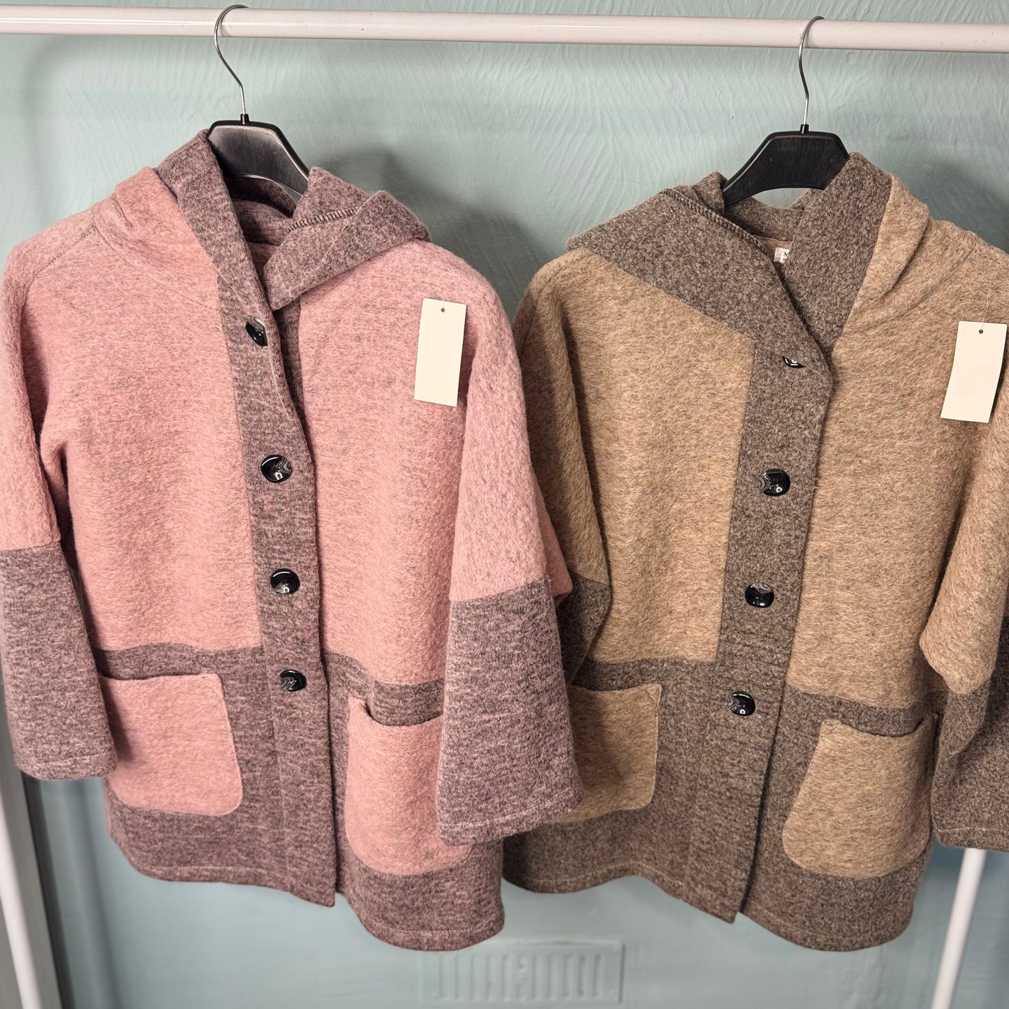 Camilla - Colour Block Button Up Jacket With Pockets.