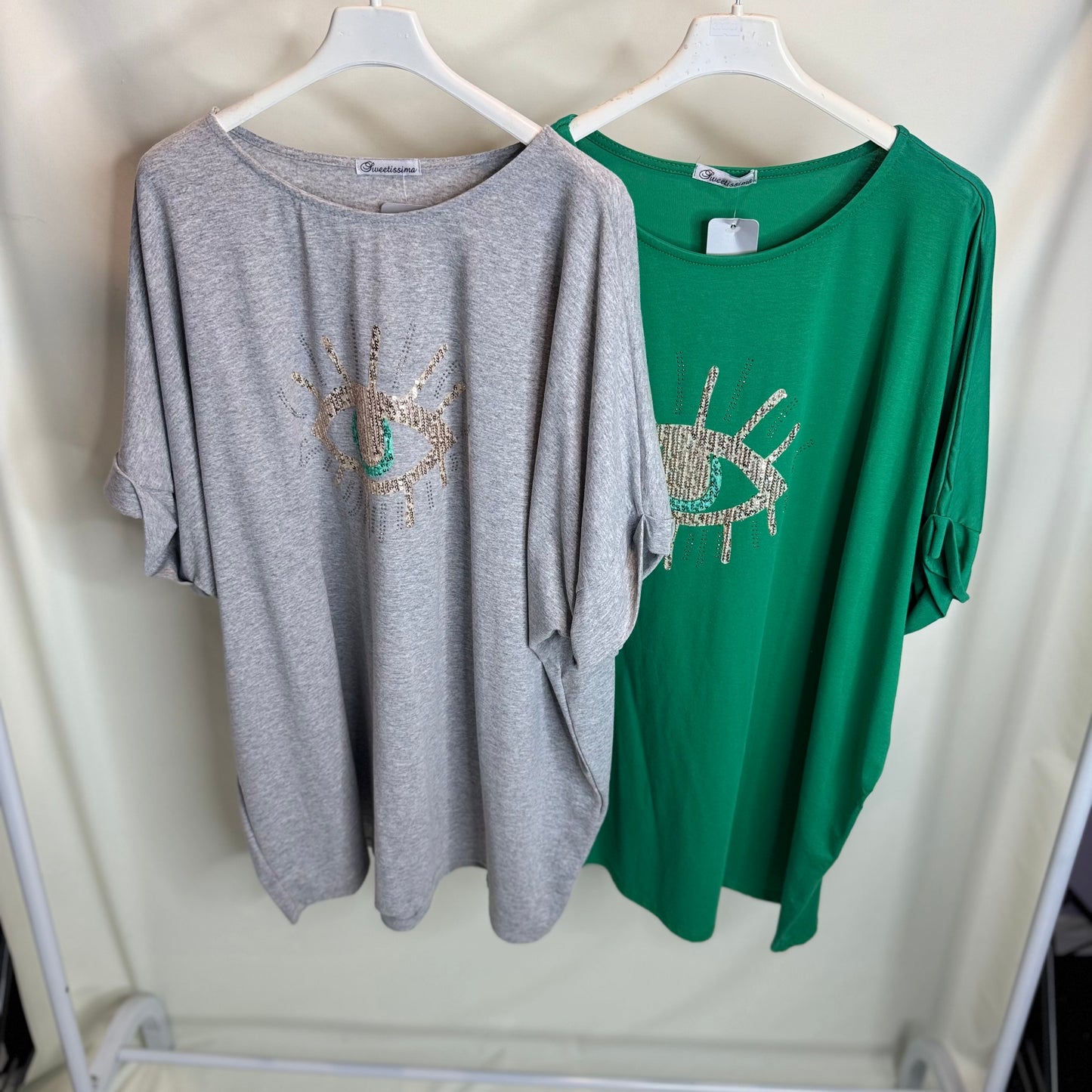 Sadie - Diamante Evil Eye T Shirt