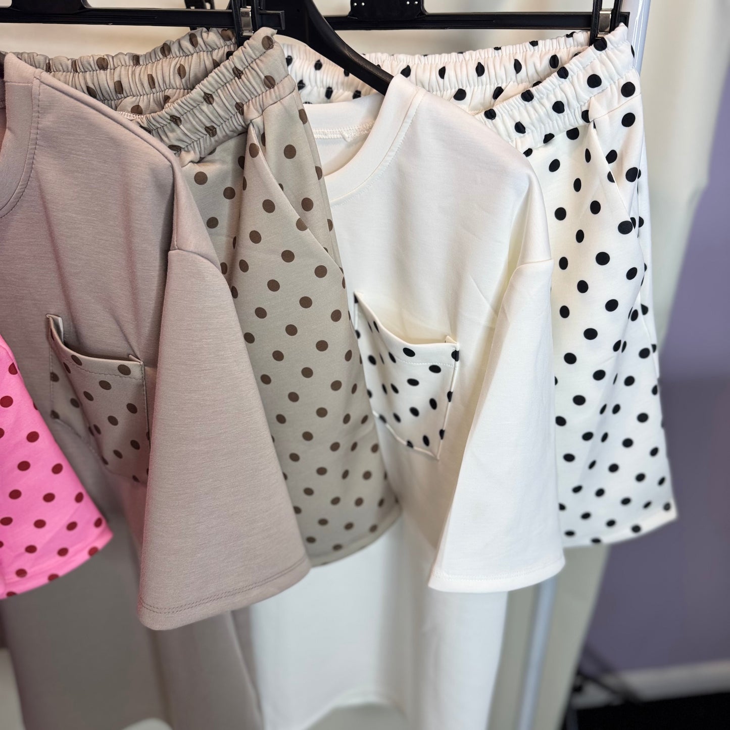 Imogen - Polka Dot Short and T Shirt Set