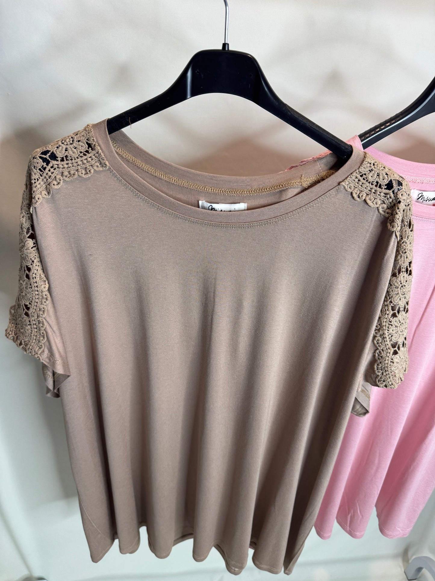 Penny - Crochet Detail T Shirt