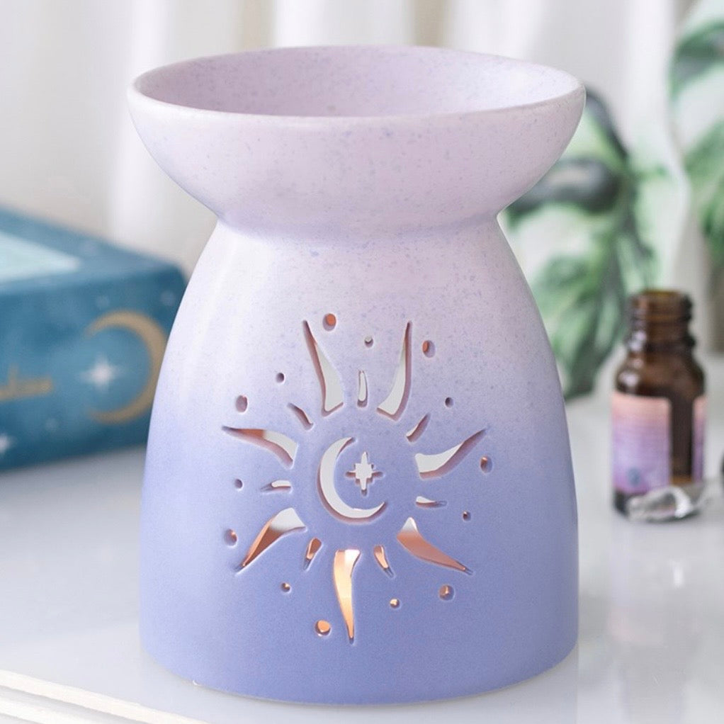 Purple Sun Cut Out Oil Burner