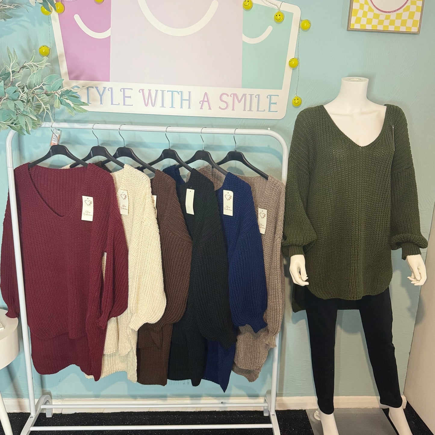 Dutty - Oversized Waffle Knit Dipped Hem Jumper - up to a UK 22 - Knitwear Womenswear