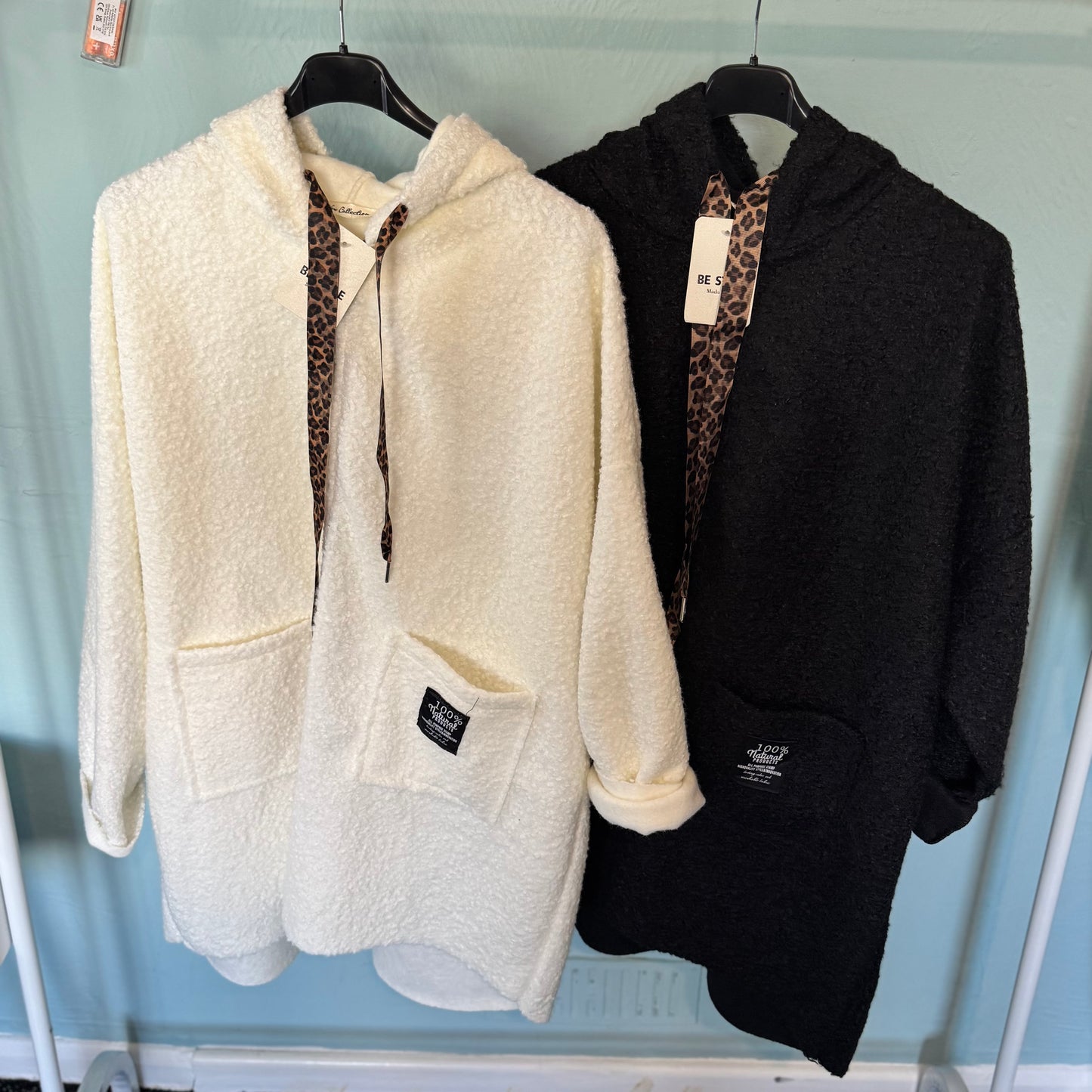 Juliette - Teddy Leopard Print Coat With Pockets - up to a UK 18.