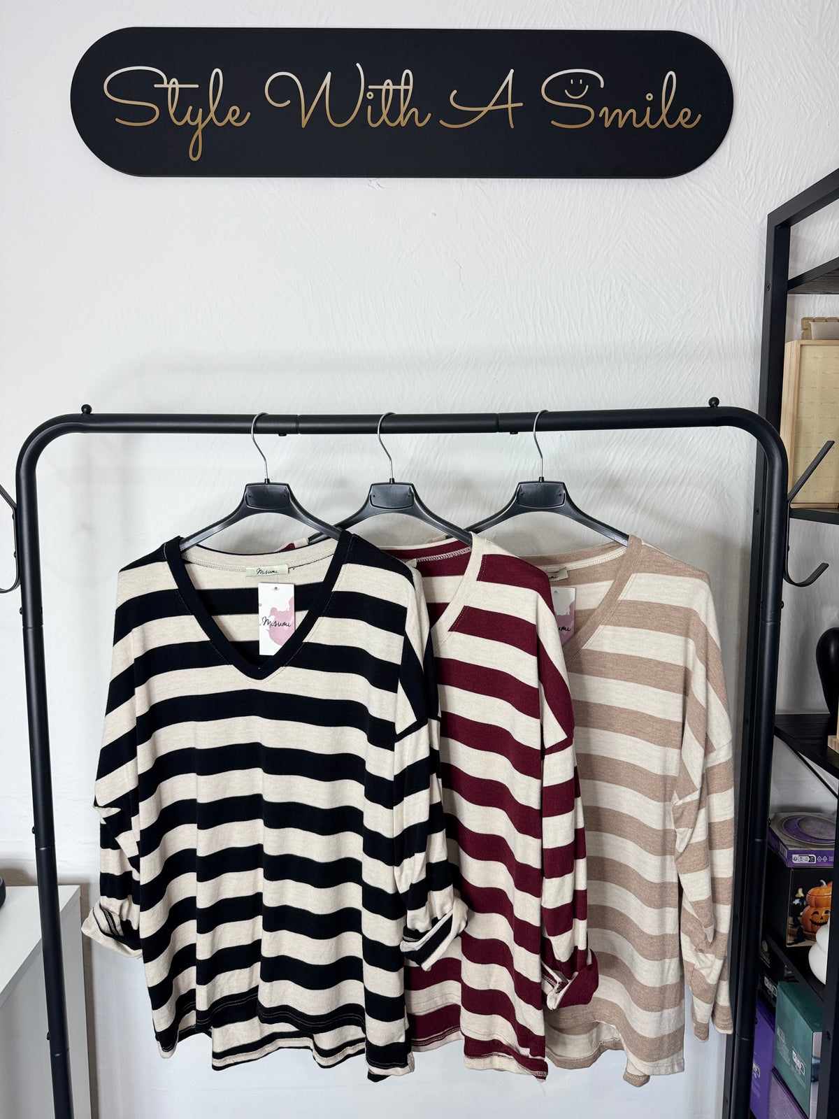 Mia - Fine Knit Stripe Jumper