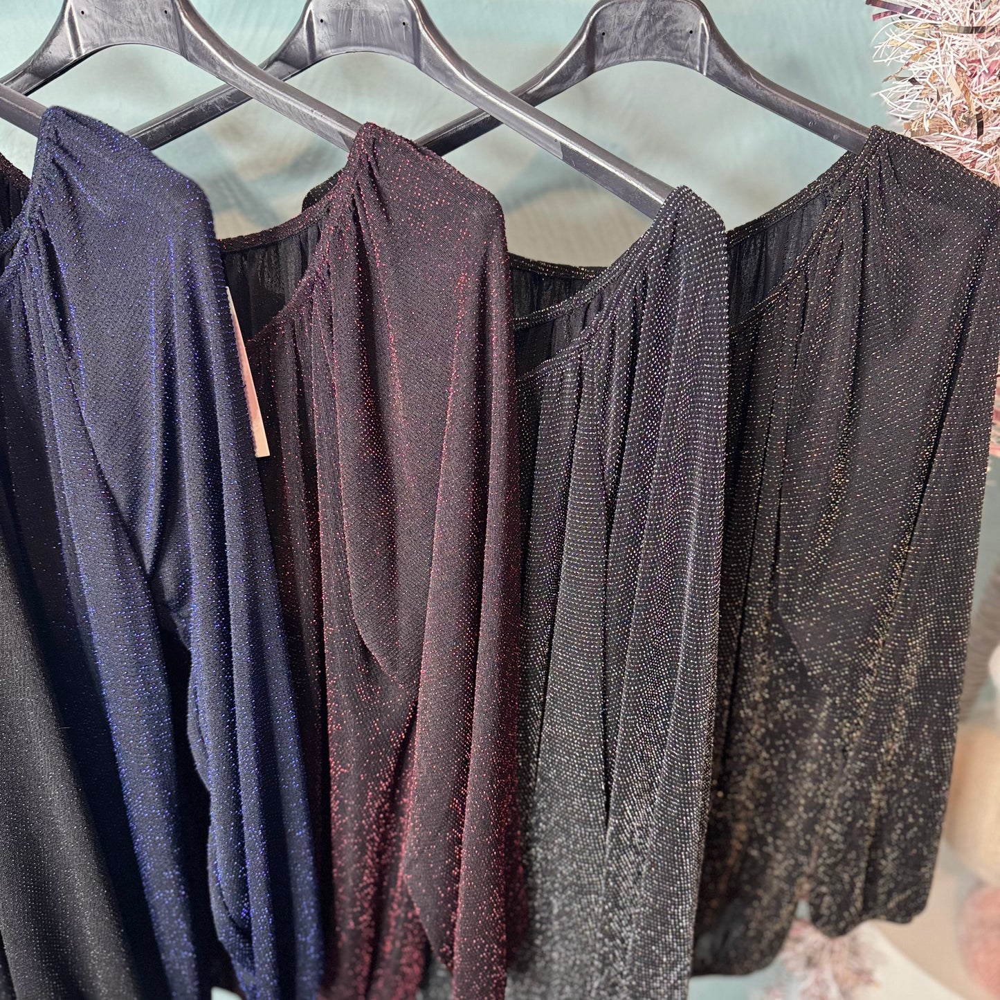 Jasmine - Lurex Sparkle Long Sleeve Top -  Womenswear.