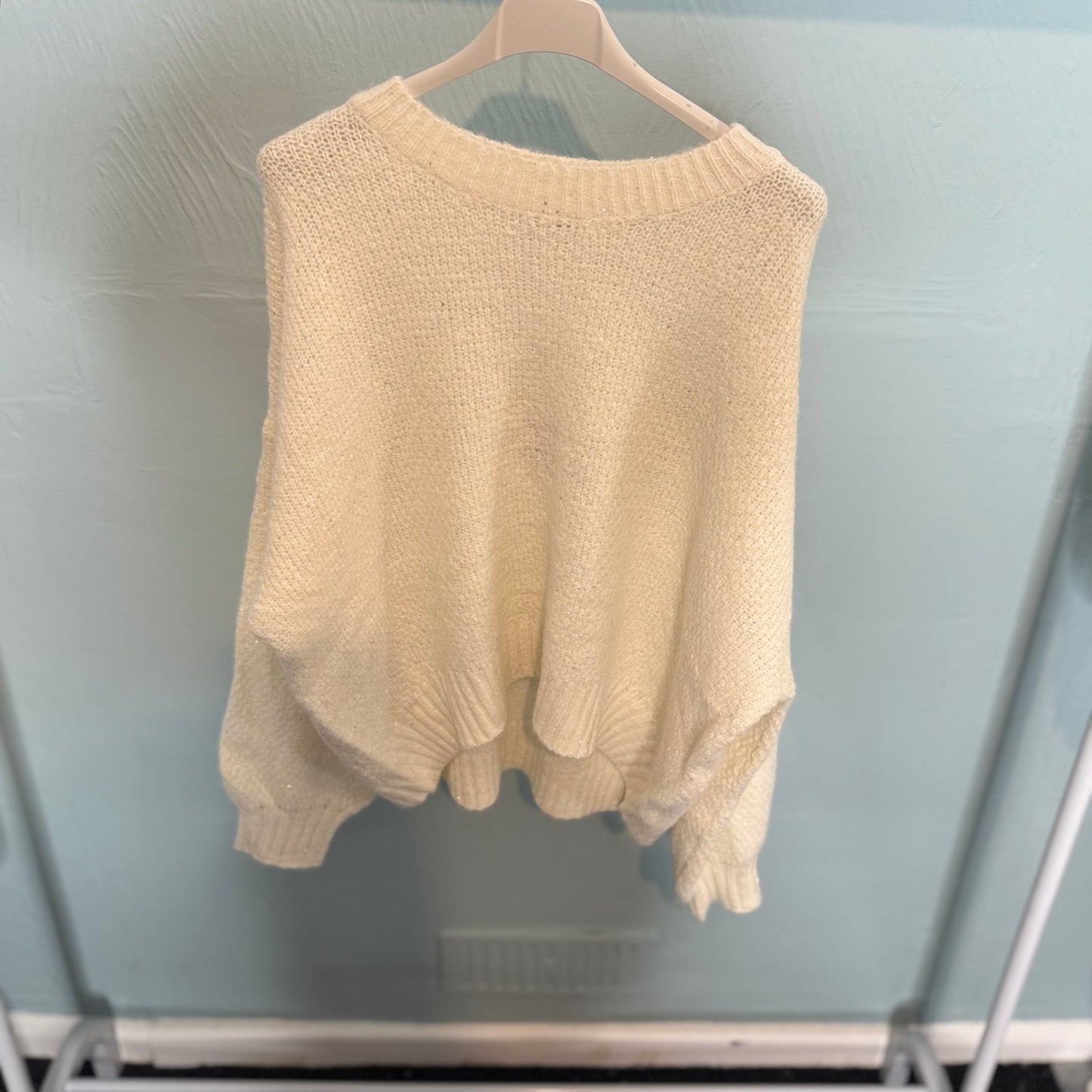 Serenity - Sparkle Dipped Hem Knitted Jumper - up to a UK 18 - Knitwear Womenswear