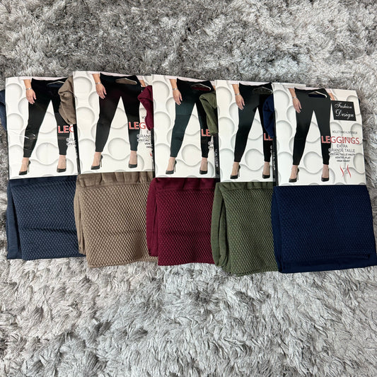 Ray - Fleeced Lined Leggings -  Womenswear Bottom Basic Everyday Stretchy.