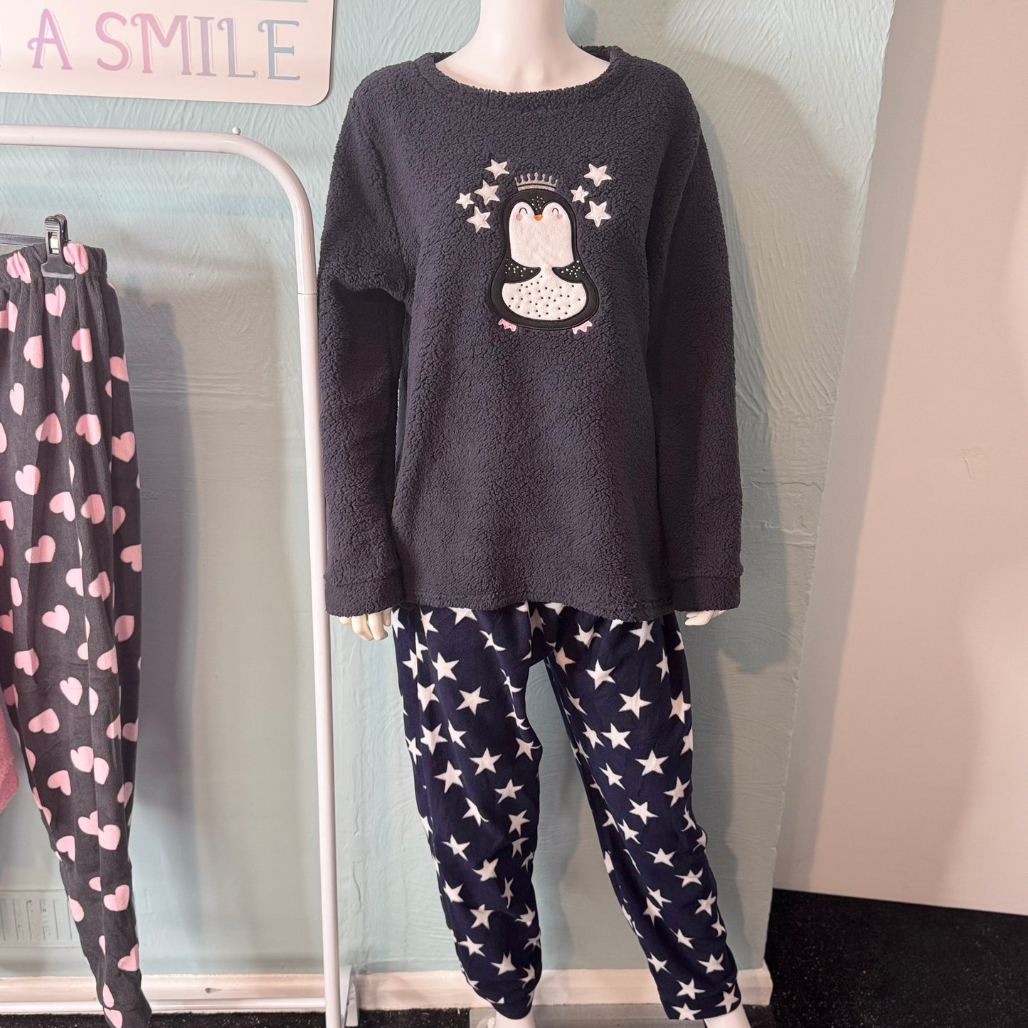 Sherpa Fleece Super Soft Cosy Pyjamas -  Womenswear Pajamas Long Sleeve.