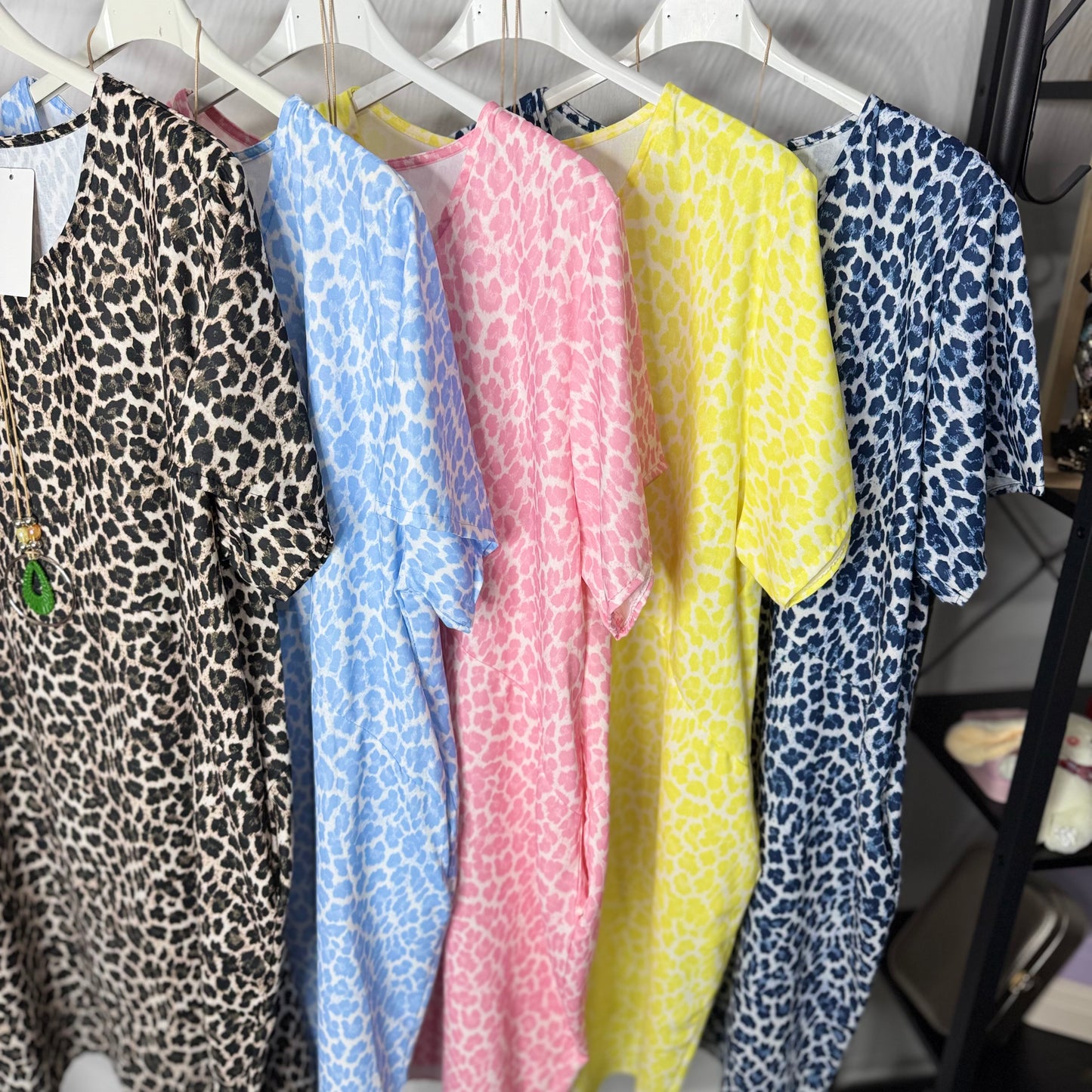 Suki - leopard Print Jersey Dress With Pockets