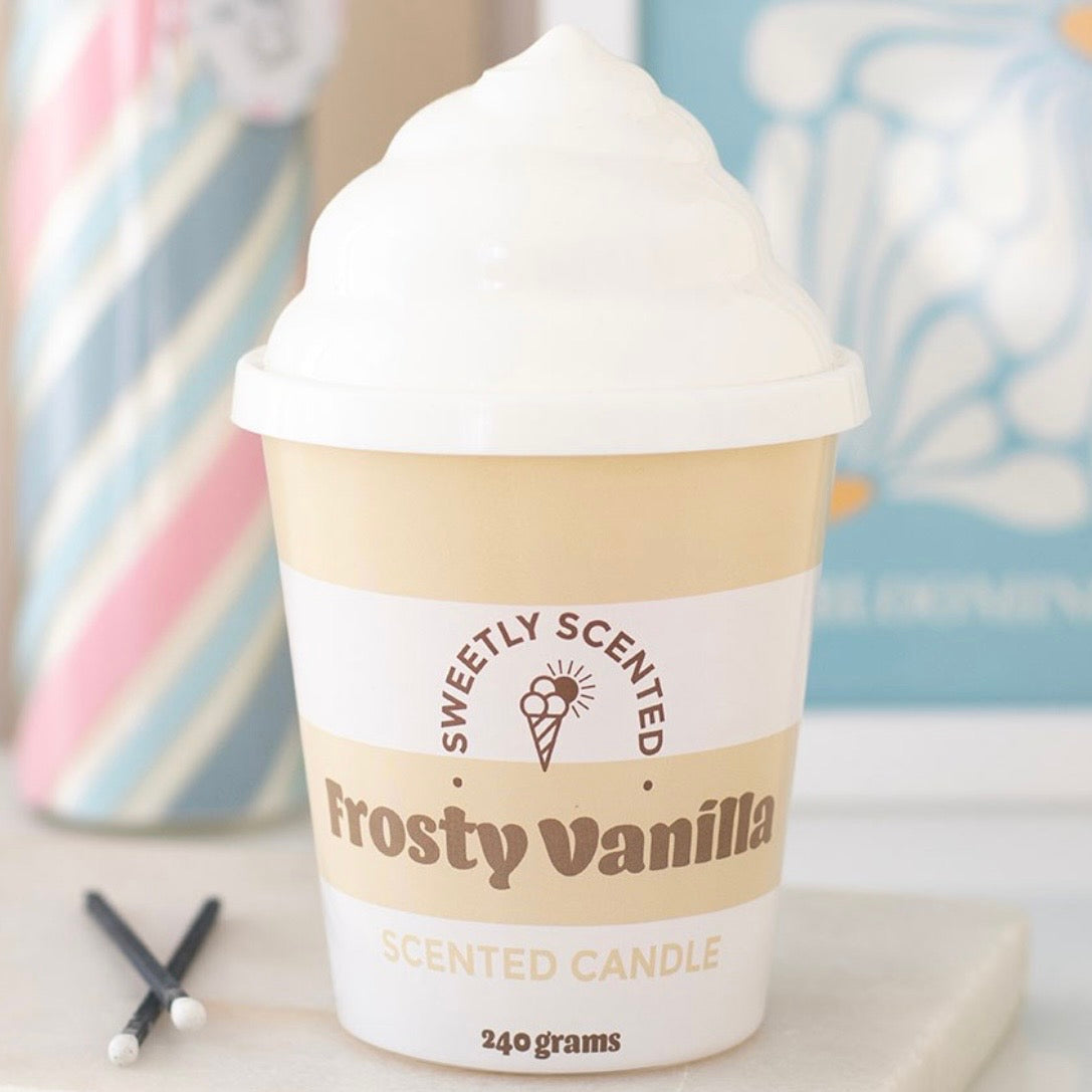 Frosty Vanilla Ice Cream Scented Candle