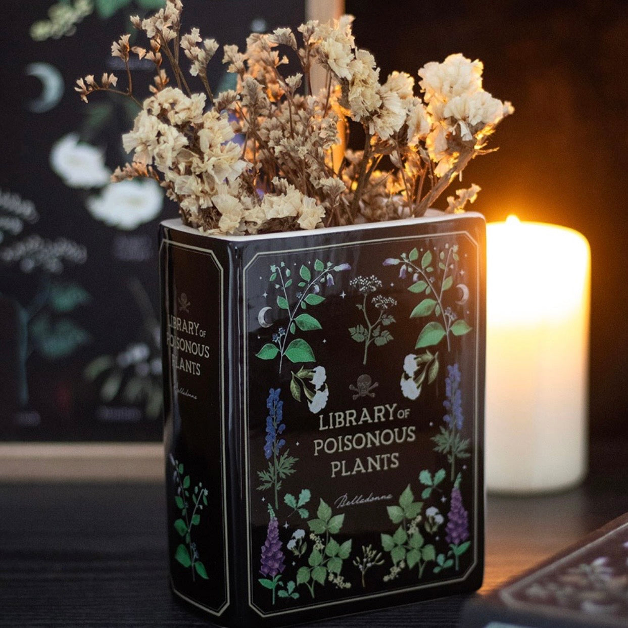 Poisonous Plants Book Shaped Vase