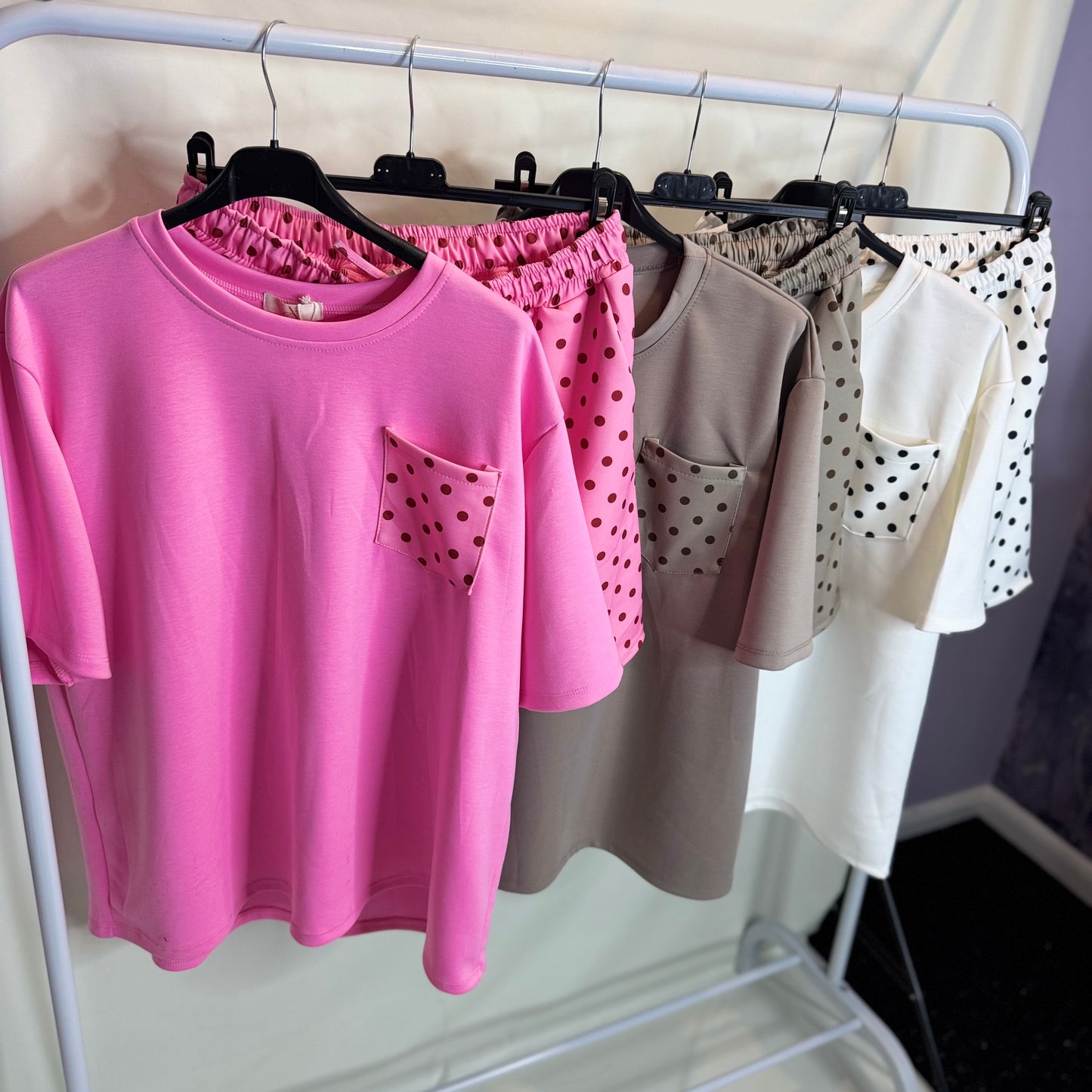 Imogen - Polka Dot Short and T Shirt Set