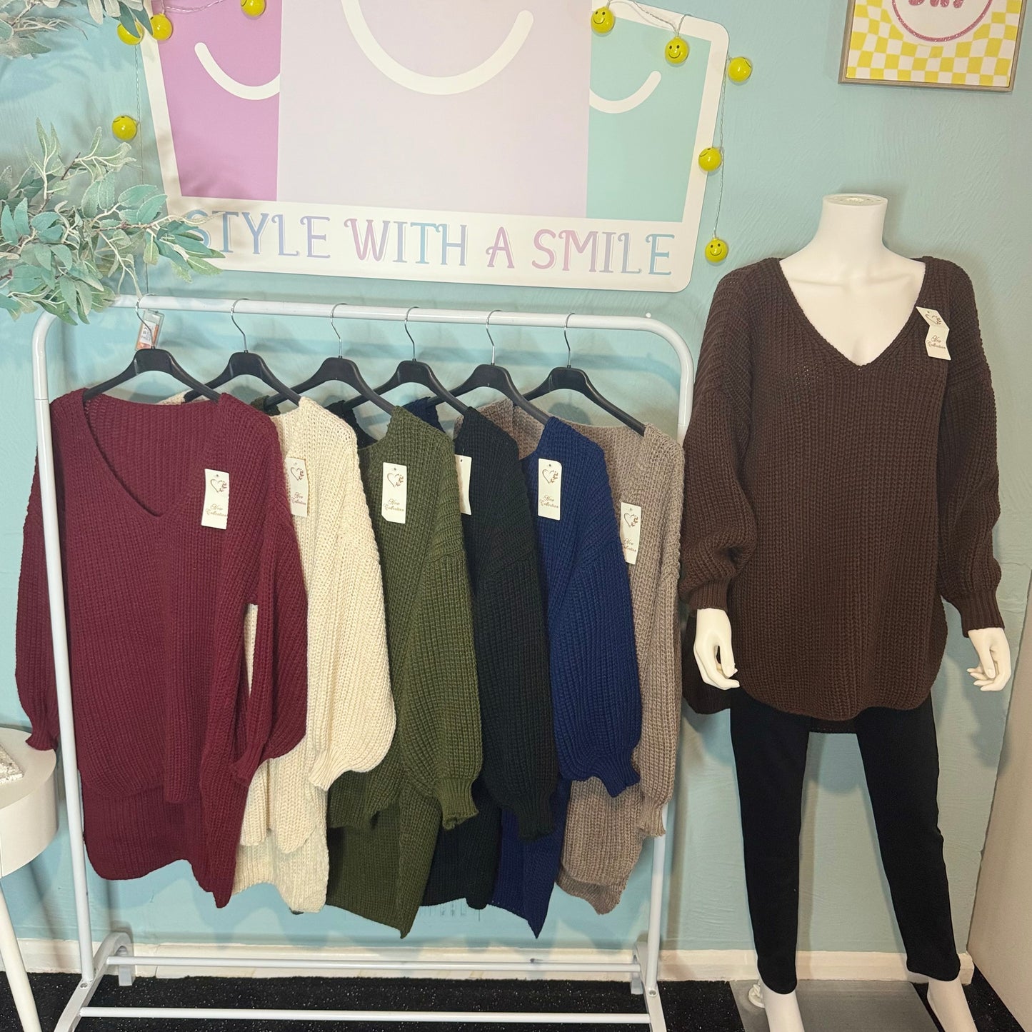 Dutty - Oversized Waffle Knit Dipped Hem Jumper - up to a UK 22 - Knitwear Womenswear