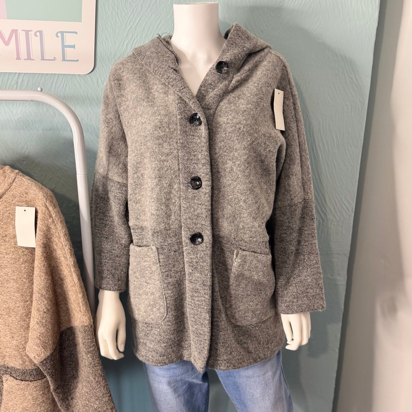 Camilla - Colour Block Button Up Jacket With Pockets.