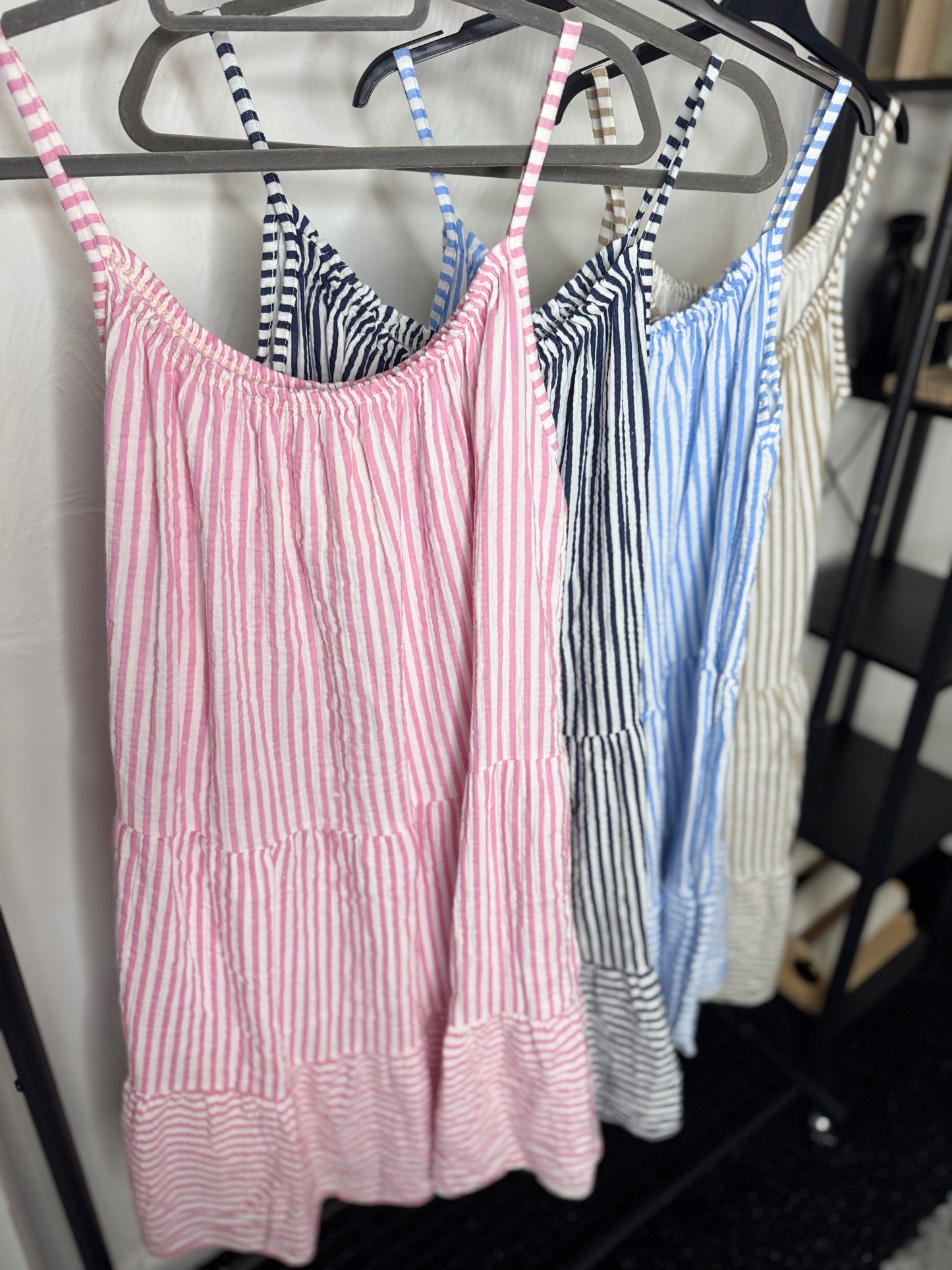 May - Stripe Strap Cotton Dress
