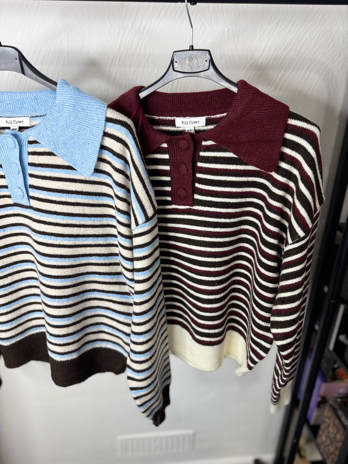 Florence - Stripe Polar Neck Jumper