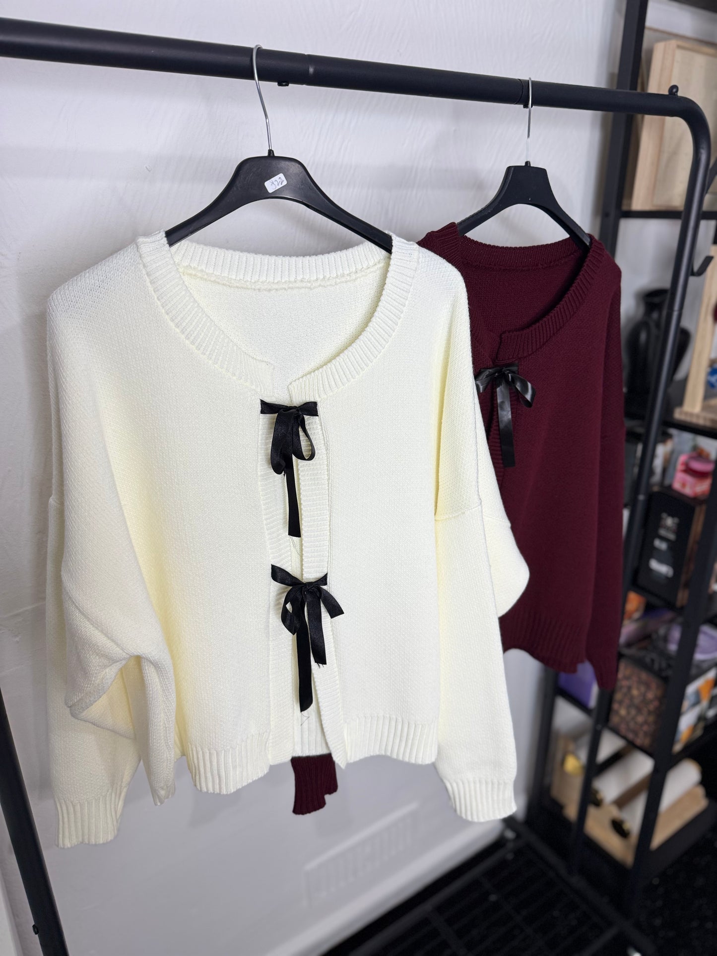 Imelda - Bow Lace Knitted Cardigan