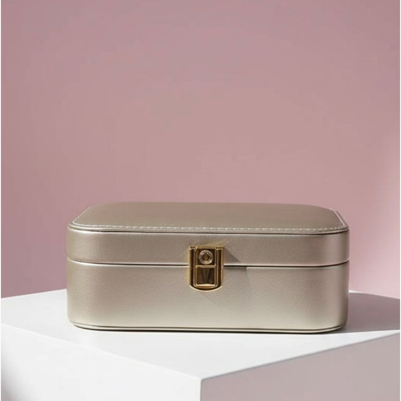 Travel Jewellery Box – Compact Trinket Organizer With Mirror XL
