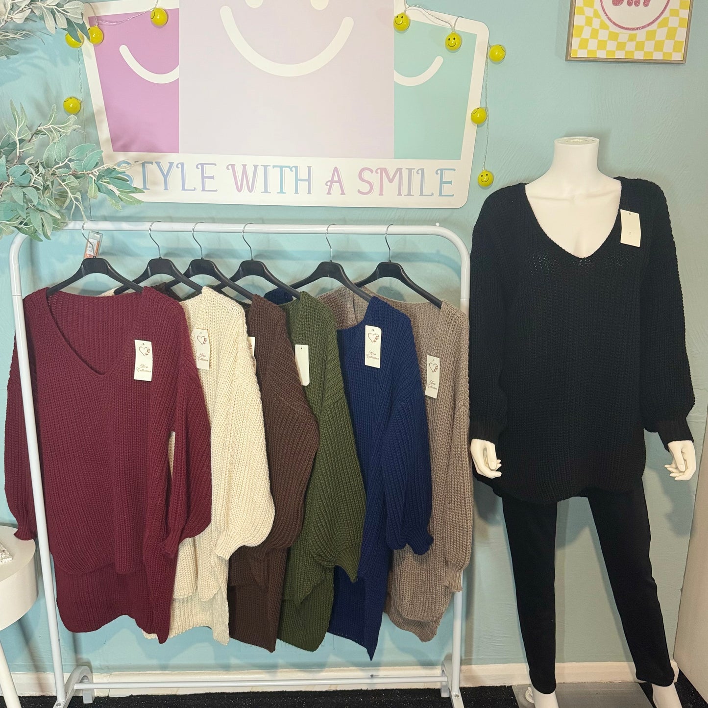 Dutty - Oversized Waffle Knit Dipped Hem Jumper - up to a UK 22 - Knitwear Womenswear