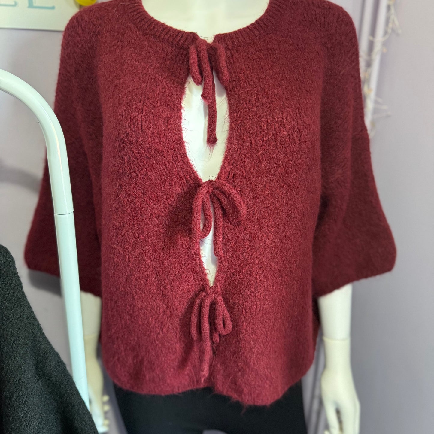 Luna - Tie Up 3/4 Length Knitted Cardigan!