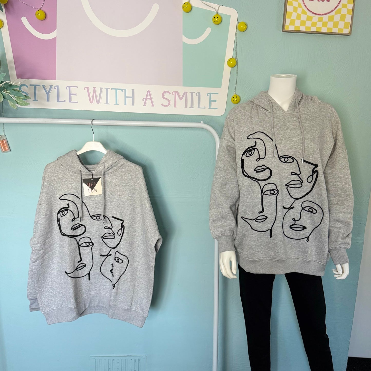 Lottie - Oversized Hoodie -  Womenswear Long Sleeve Pullover Sweatshirts.