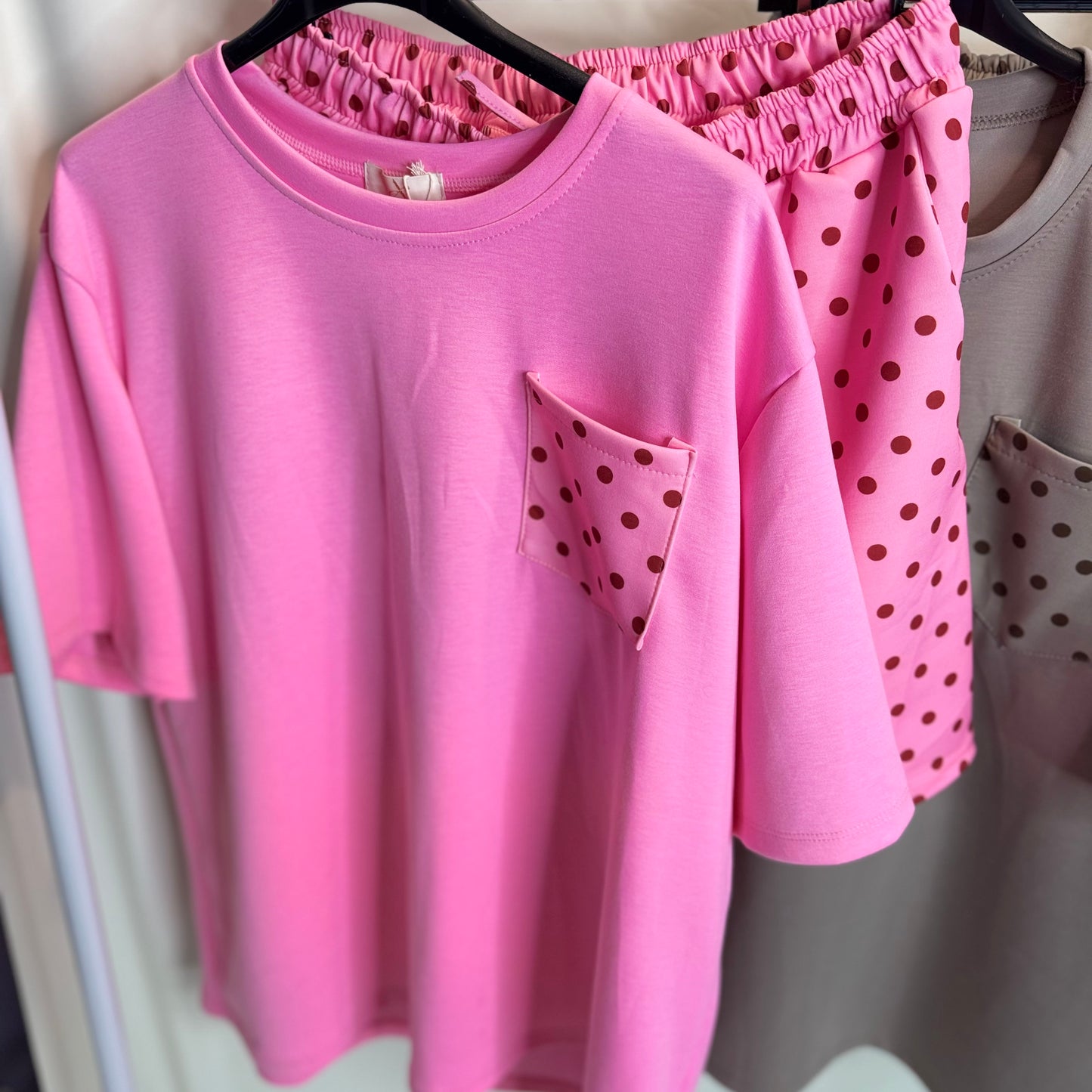Imogen - Polka Dot Short and T Shirt Set