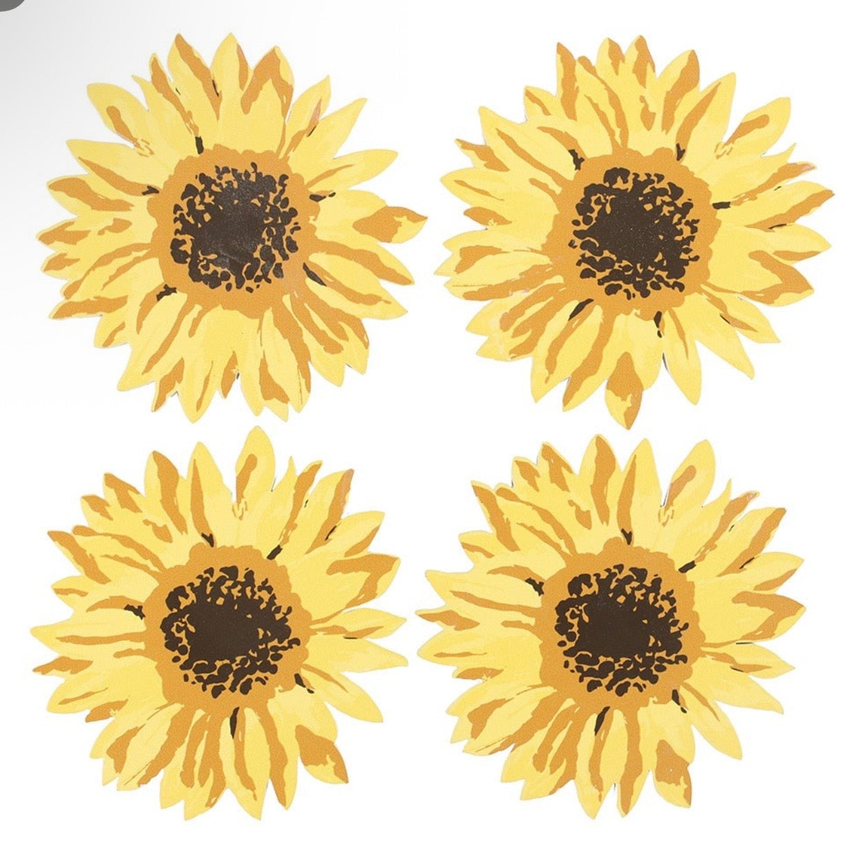 Set of 4 Sunflower Coaster Set