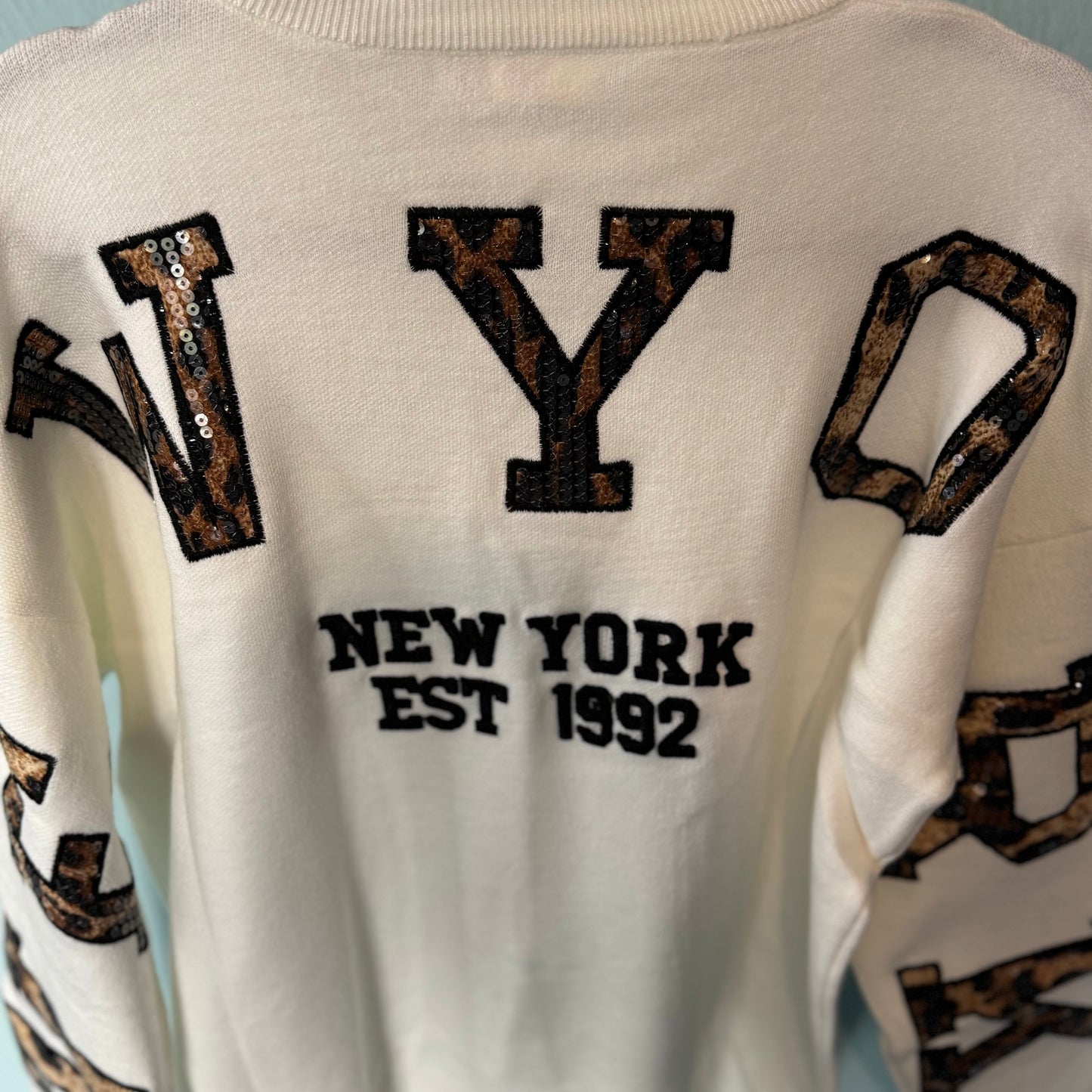 Destiny - Leopard Print New York Jumper.