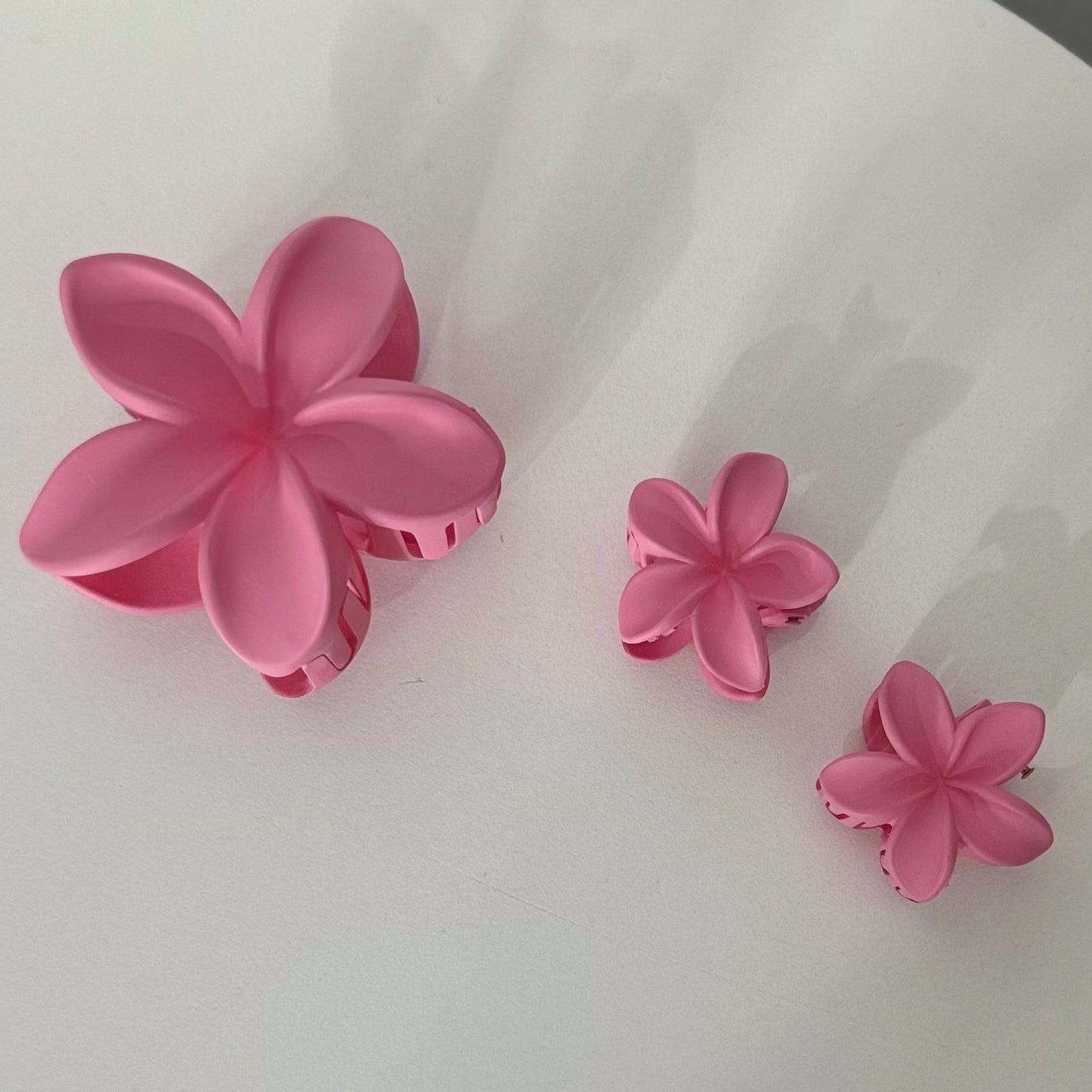 Flower Claw Clip Set of 3 - Blue Floral Design Hair Accessories for Women and Girls