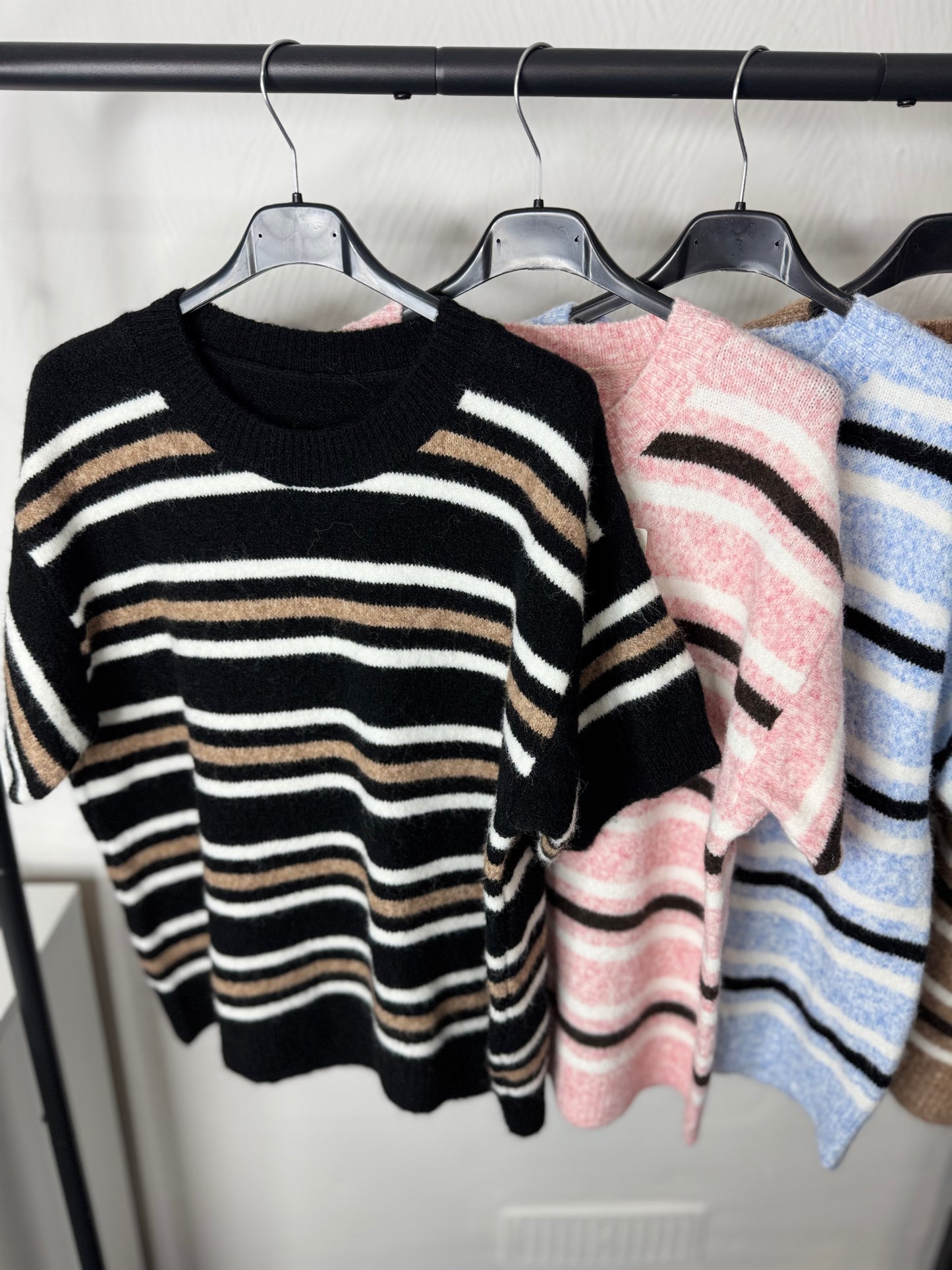 Winter - Short Sleeve Stripe Jumper