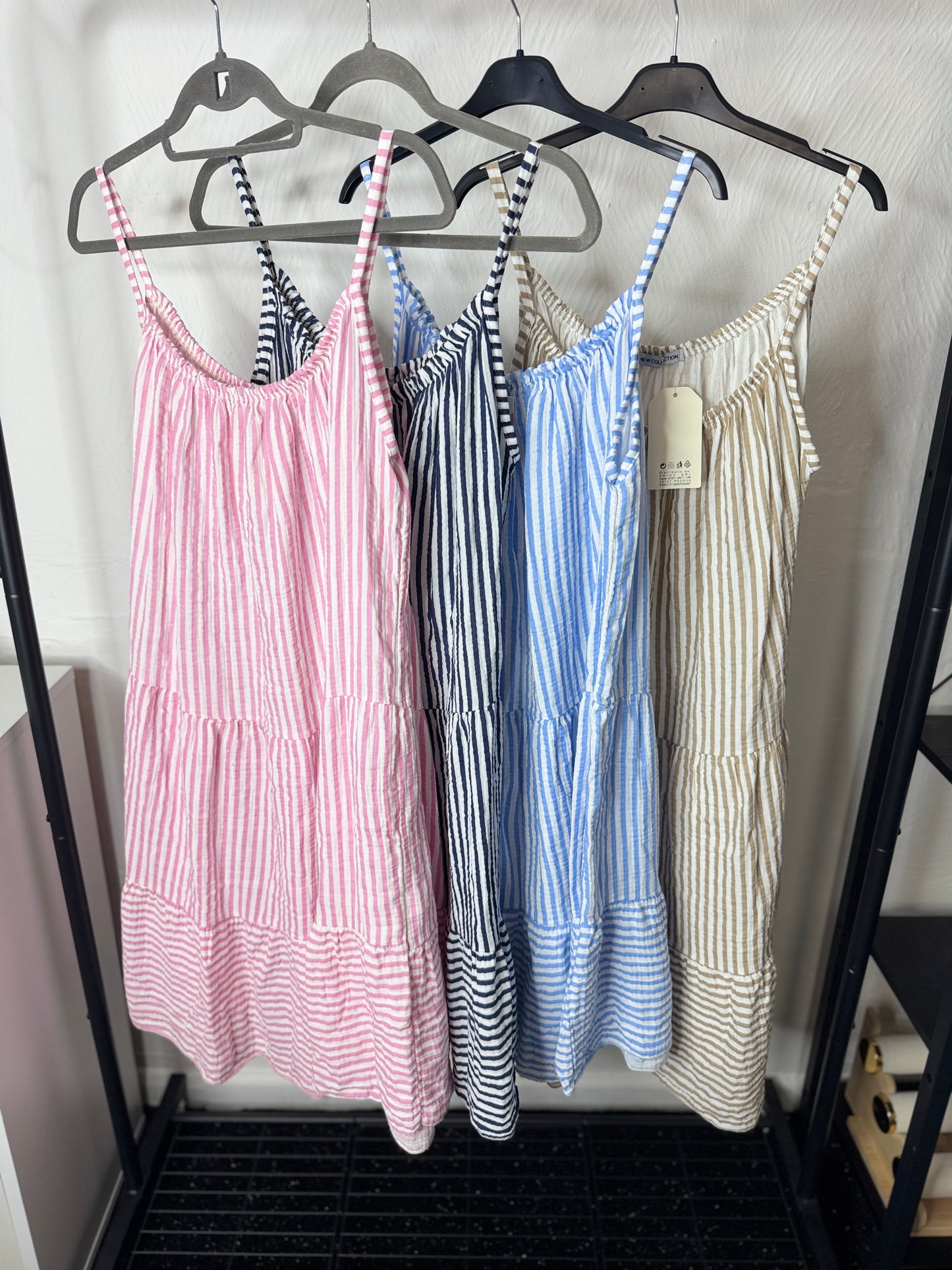 May - Stripe Strap Cotton Dress